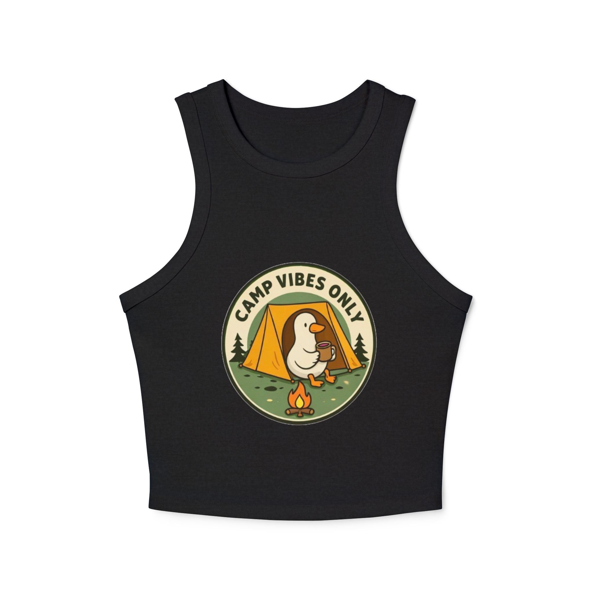 Camp Vibes Only Ducky Racer Tank | Womens Camping Graphic Tank Top