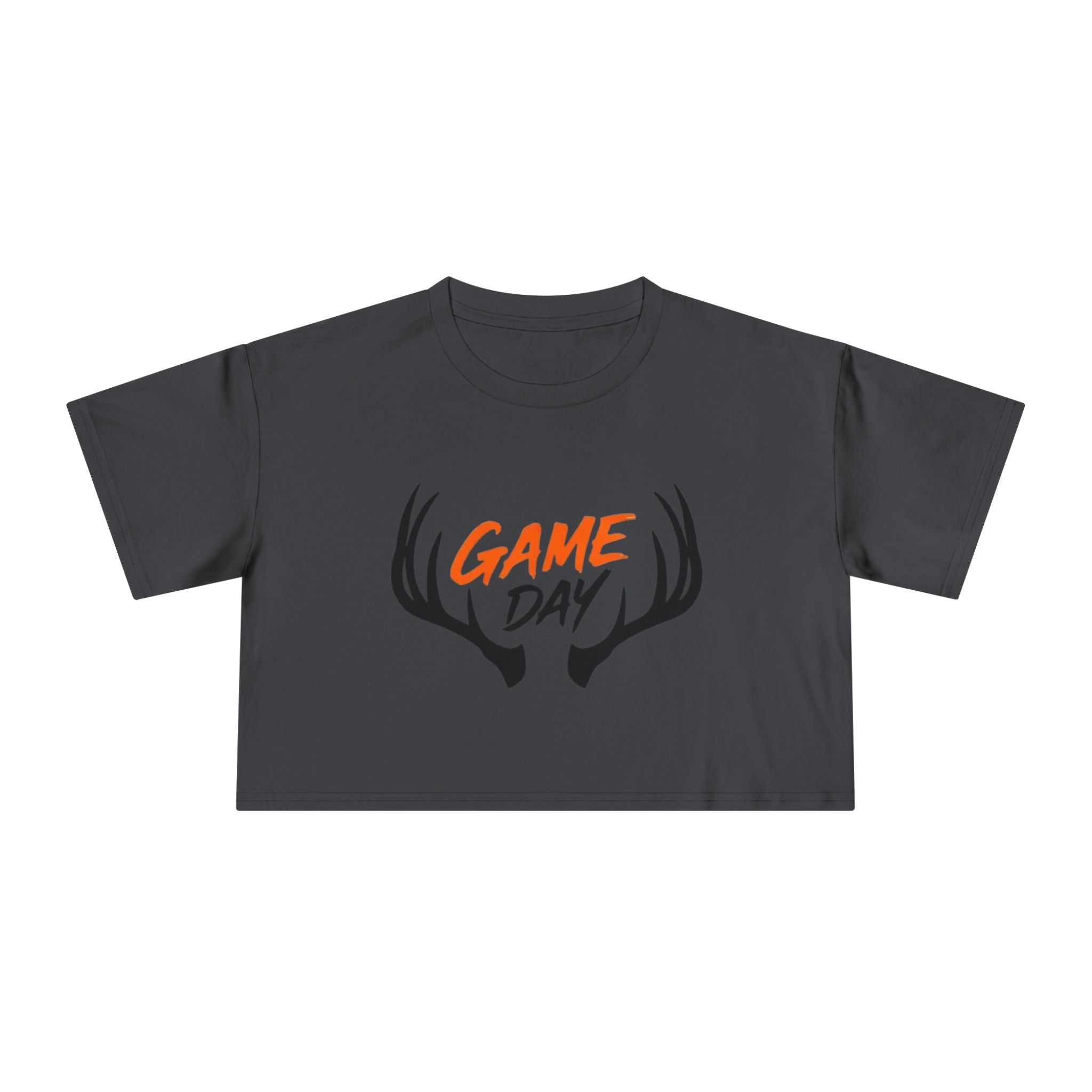 Game Day Crop Tee | Womens Hunting Antler Graphic Top