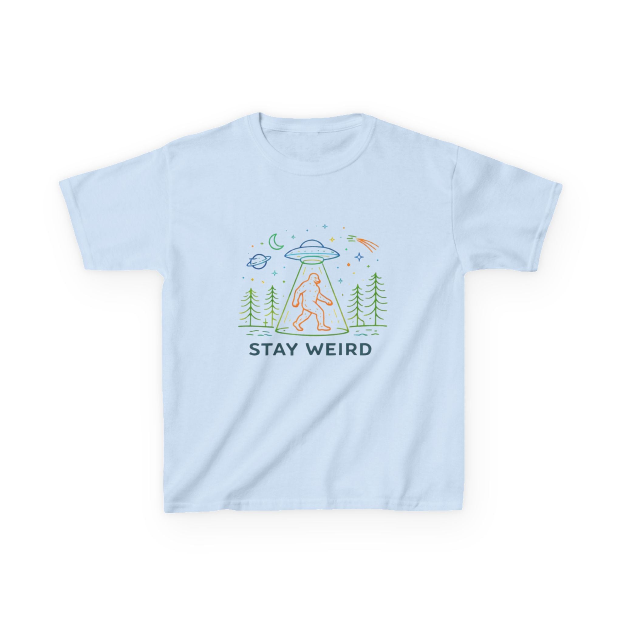 Kids Tee | Stay Weird Alien Bigfoot Graphic T-Shirt