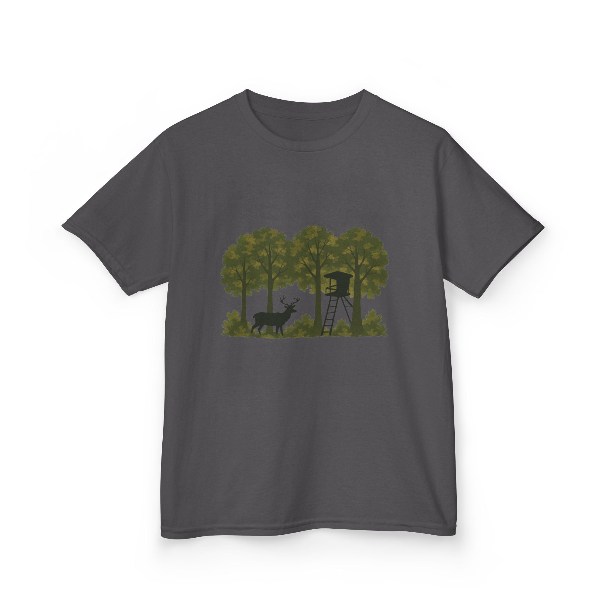 Kids Tee | Forest Deer & Hunting Stand Silhouette Shirt