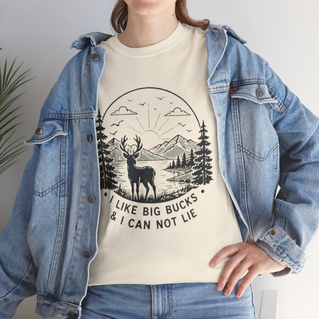 Hunting T-Shirt | "I Like Big Bucks And I Cannot Lie" Graphic Tee