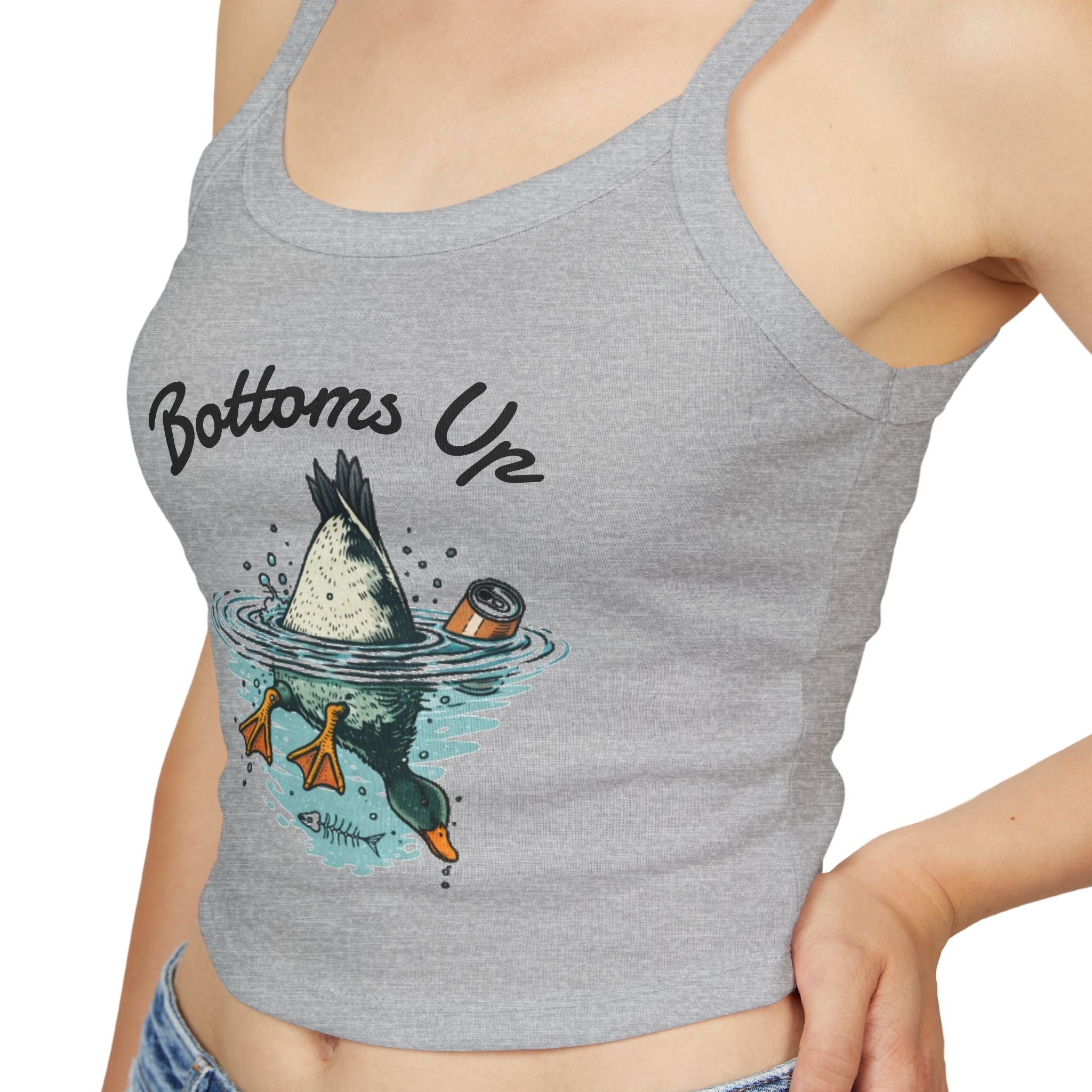 Bottoms Up Duck Diving Tank Top | Womens Spaghetti Strap Swim Shirt