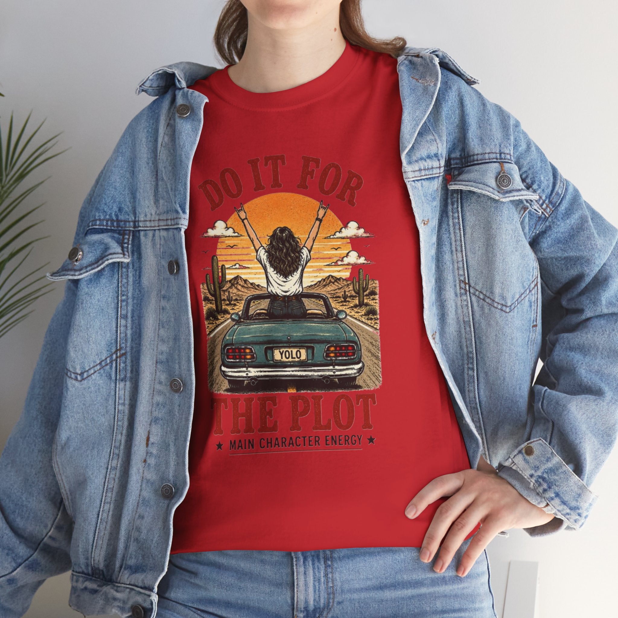 Do It For The Plot Tee | Retro Main Character Energy Graphic T-Shirt