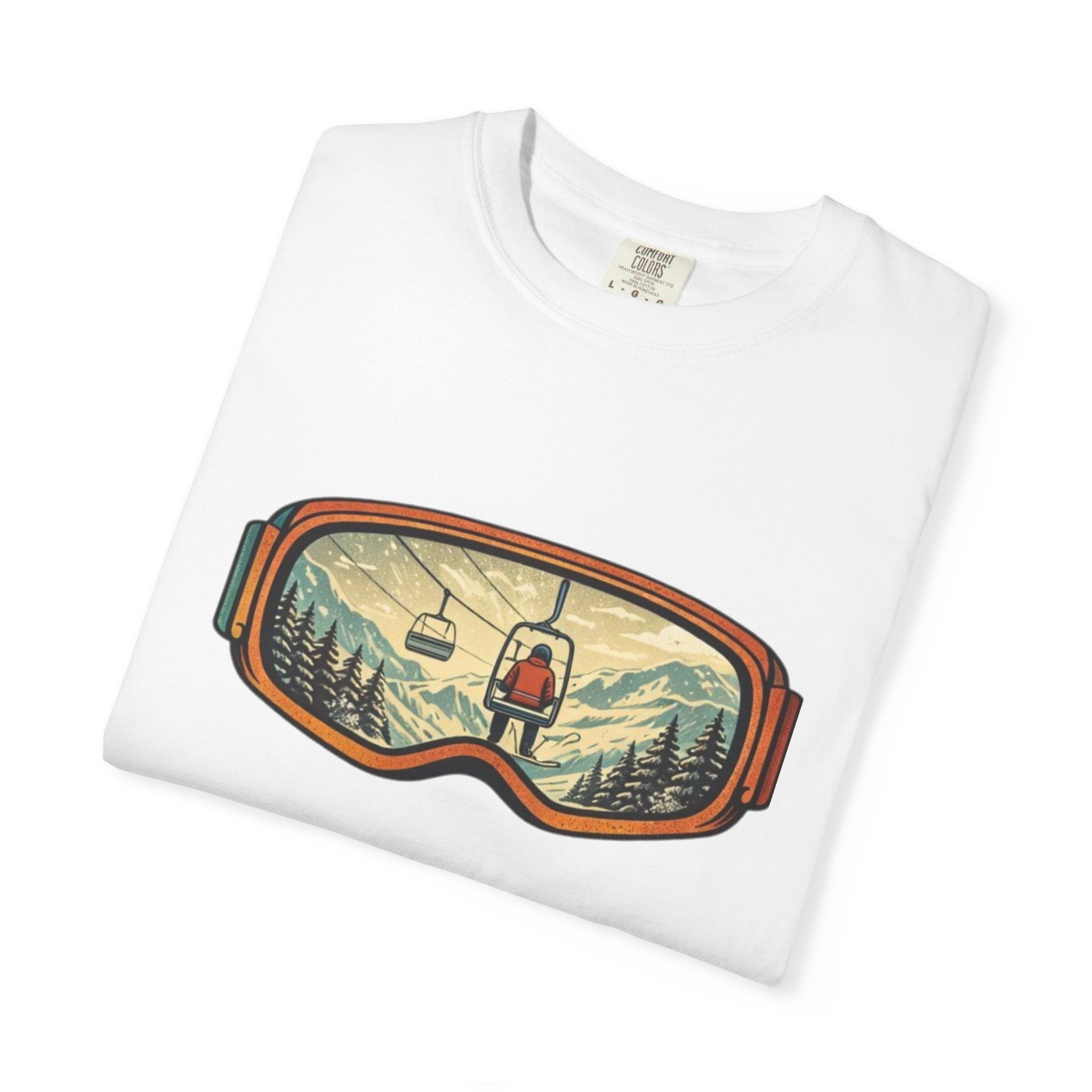 Retro Ski Lift Mountain T-Shirt | Snowboard Goggles Scene