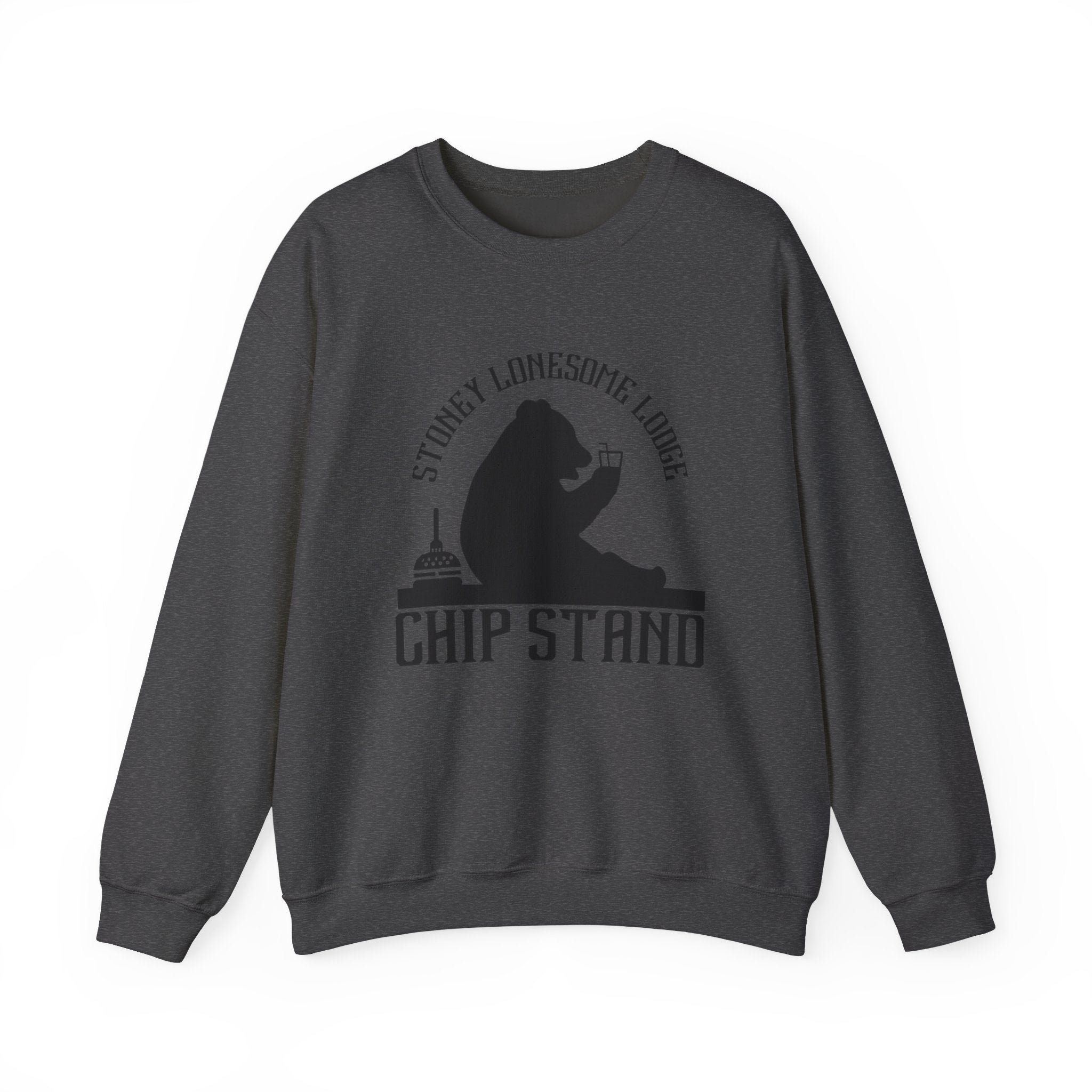 Crewneck Sweatshirt | Stoney Lonesome Lodge “Chip Stand” Bear Logo