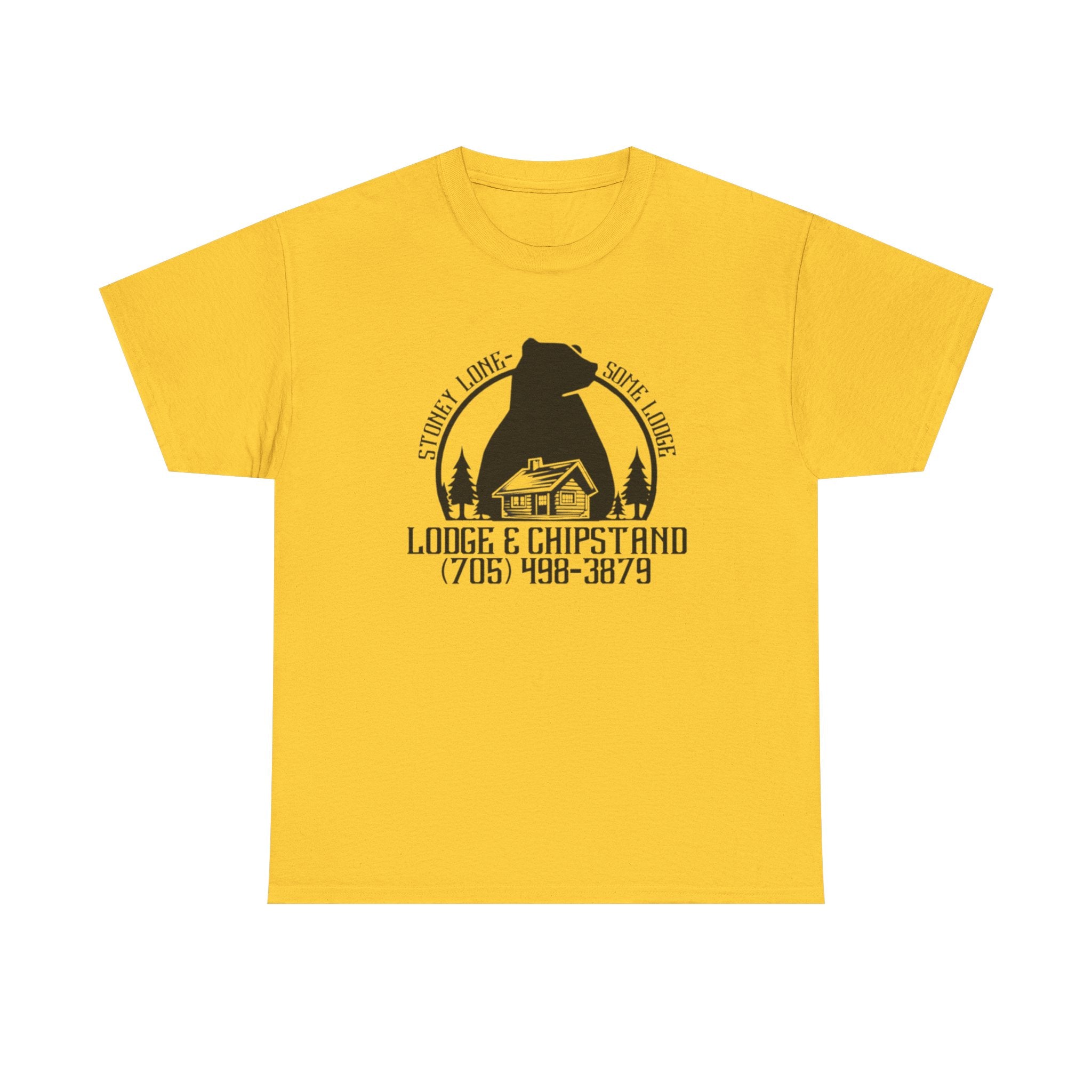 Hunting Fishing Lodge T‑Shirt | Lodge & Chip stand Cabin Vintage Tee