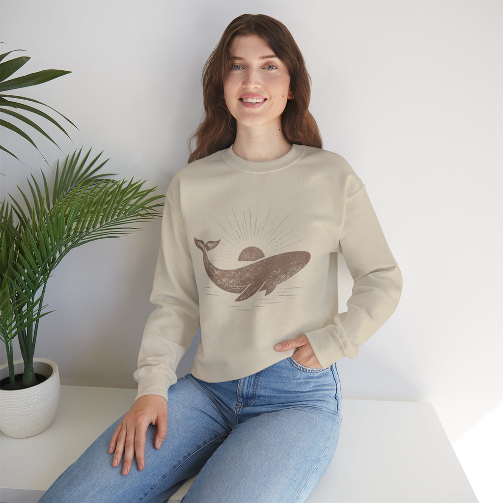 Whale Sunset Crewneck Sweatshirt