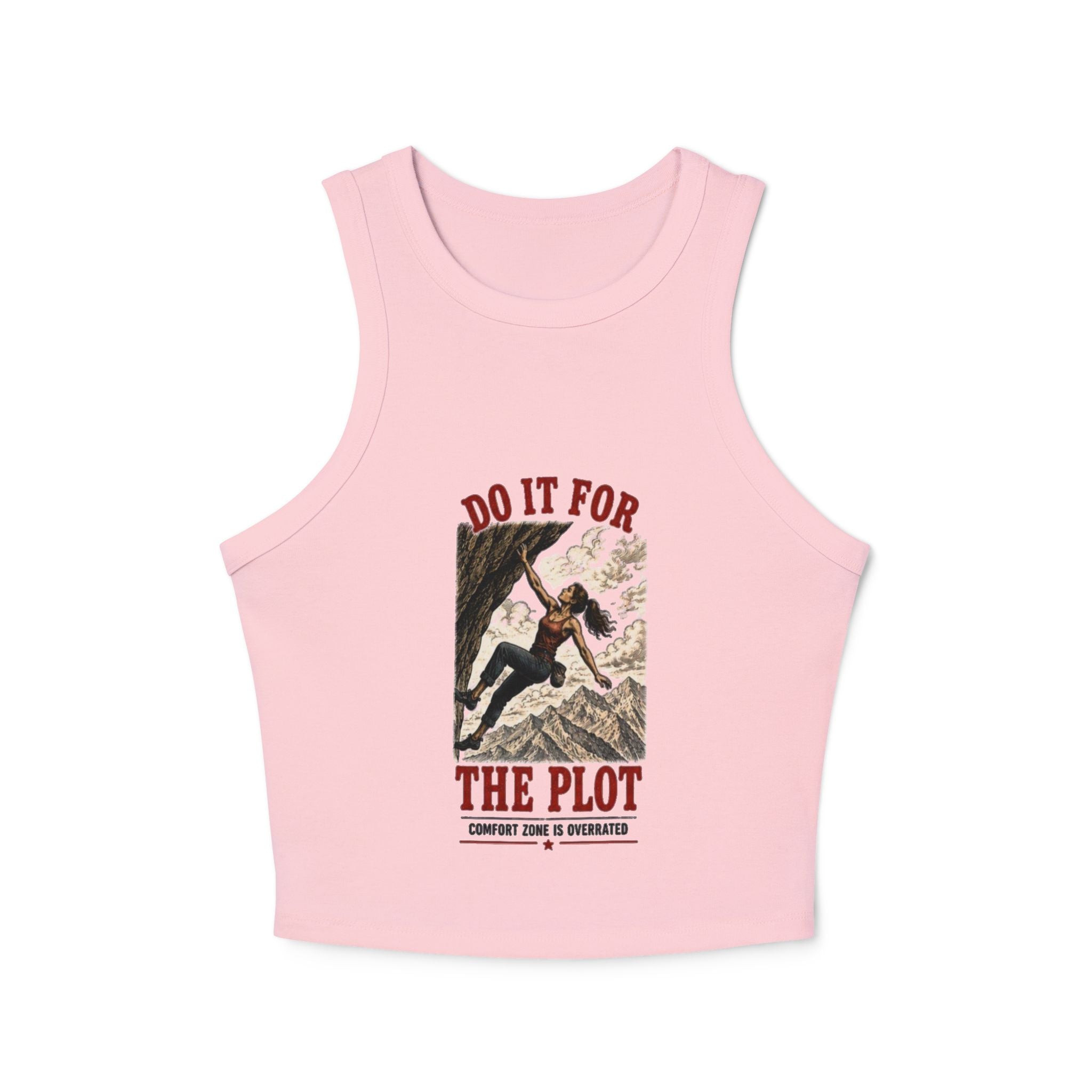 Do It For The Plot Tank Top | Vintage Climbing Graphic Crop Tank