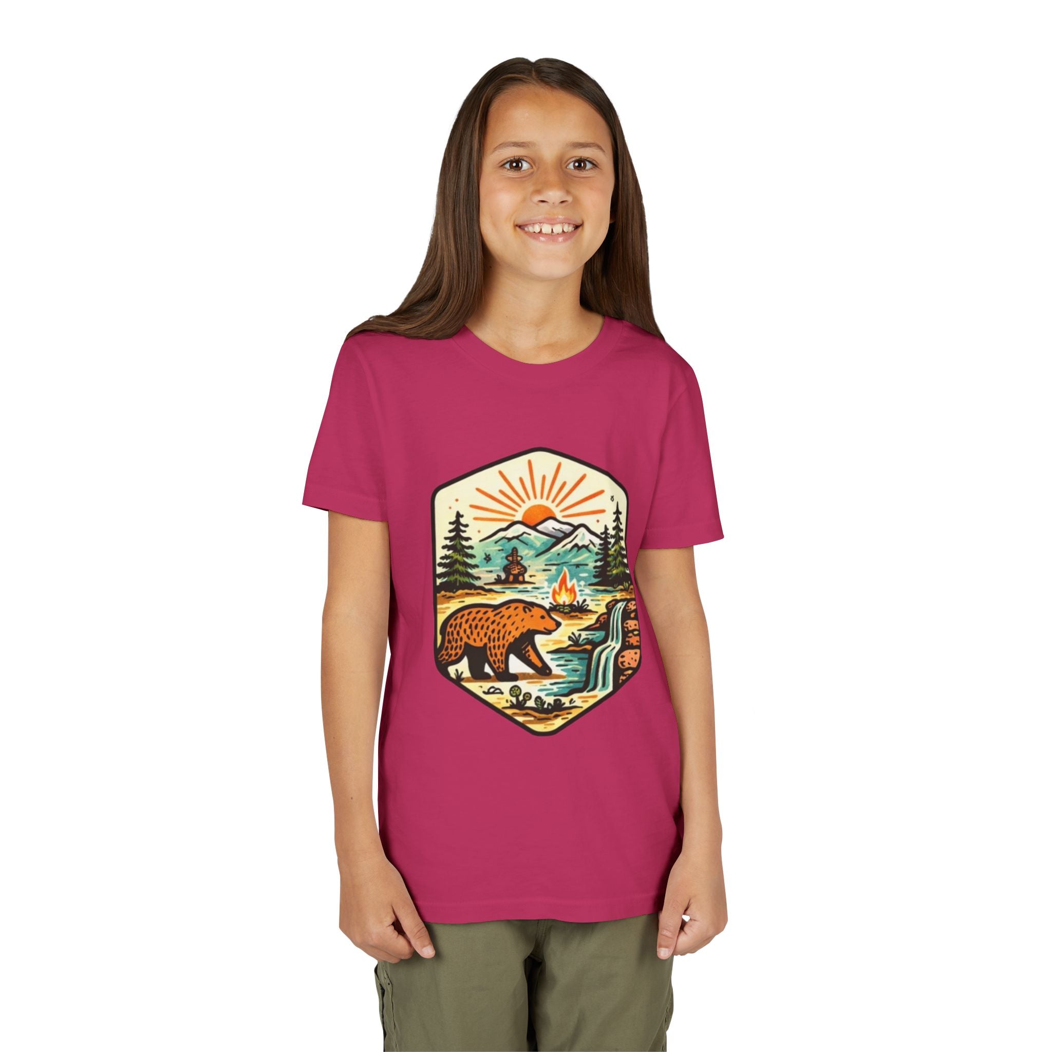 Youth Tee | Bear Camping Adventure Graphic Shirt