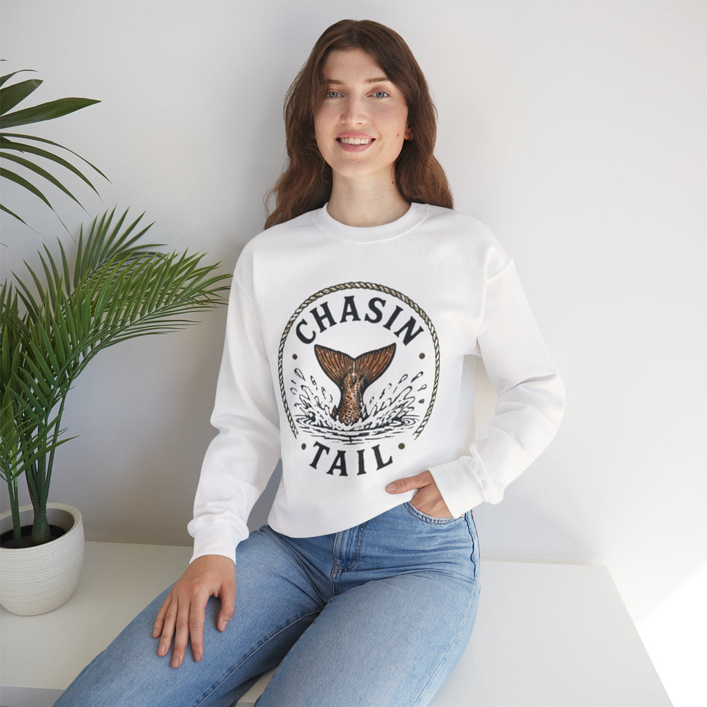 Crewneck Sweatshirt | "Chasin Tail" Fish Tail Graphic