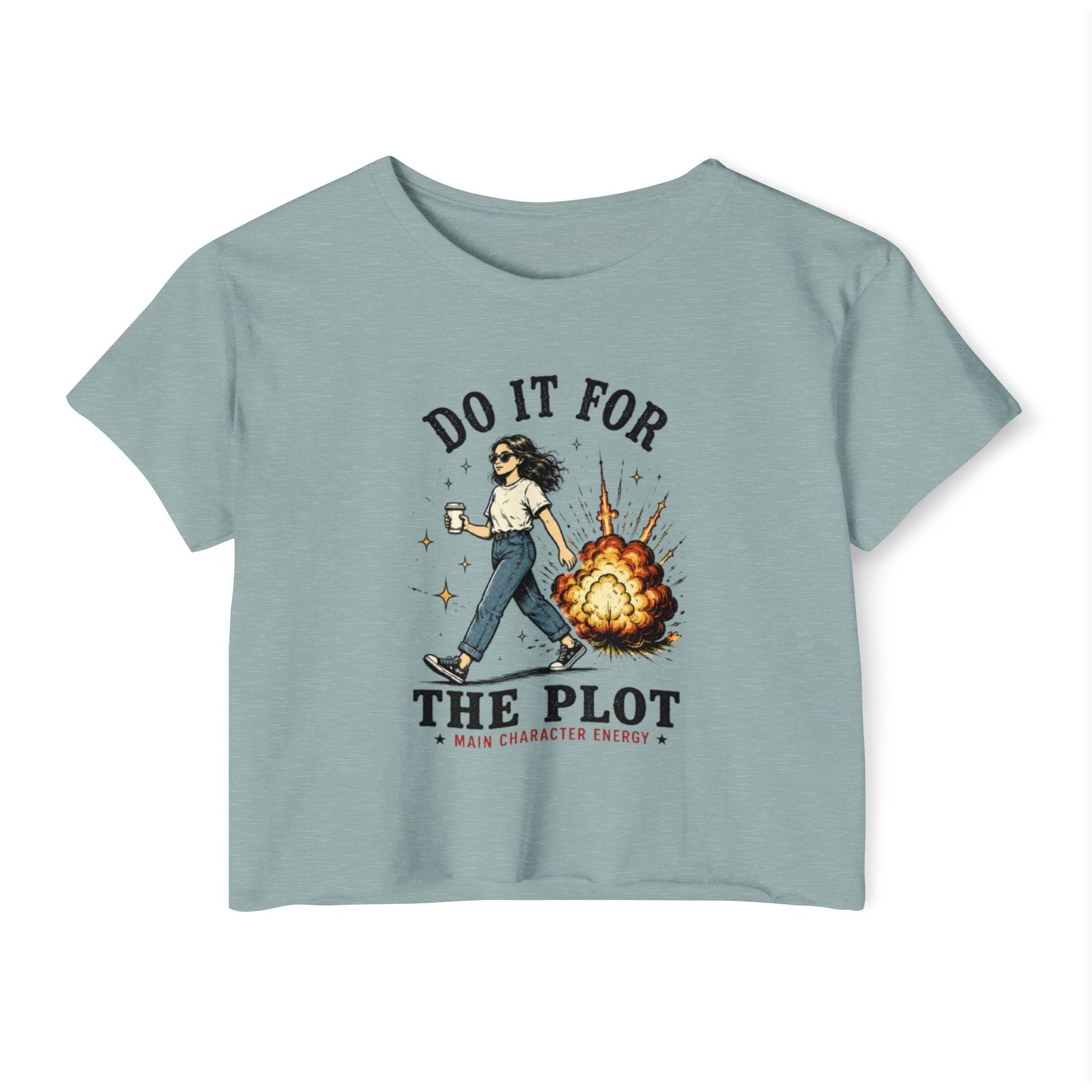 Crop Top | "Do It For The Plot" Retro Graphic Festival Tee