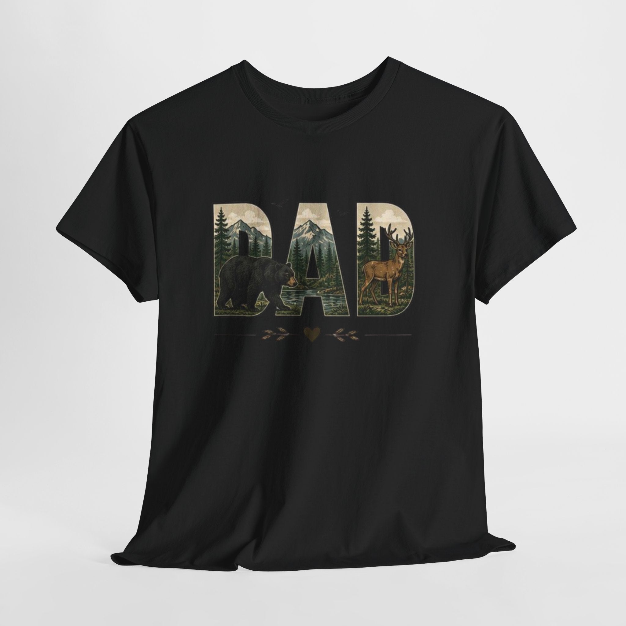Dad Woodland Bear Graphic Tee | Fathers Day Outdoor Camping Shirt