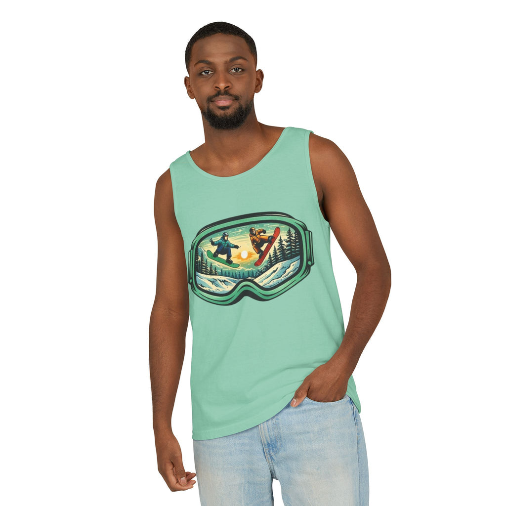 Snowboarding Mountain Goggles Tank Top