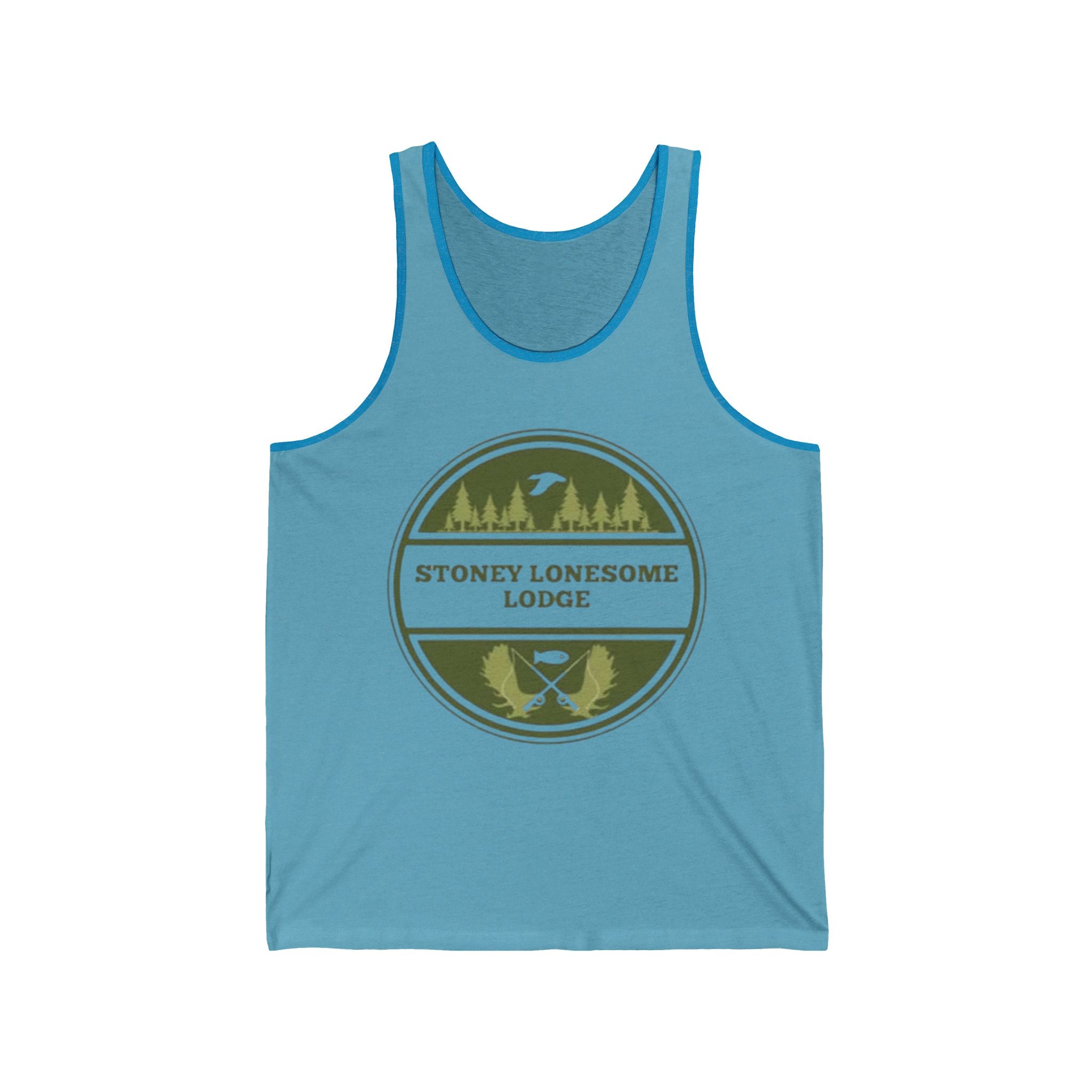 Stoney Lonesome Lodge Tank Top | Vintage Outdoors Camping Logo