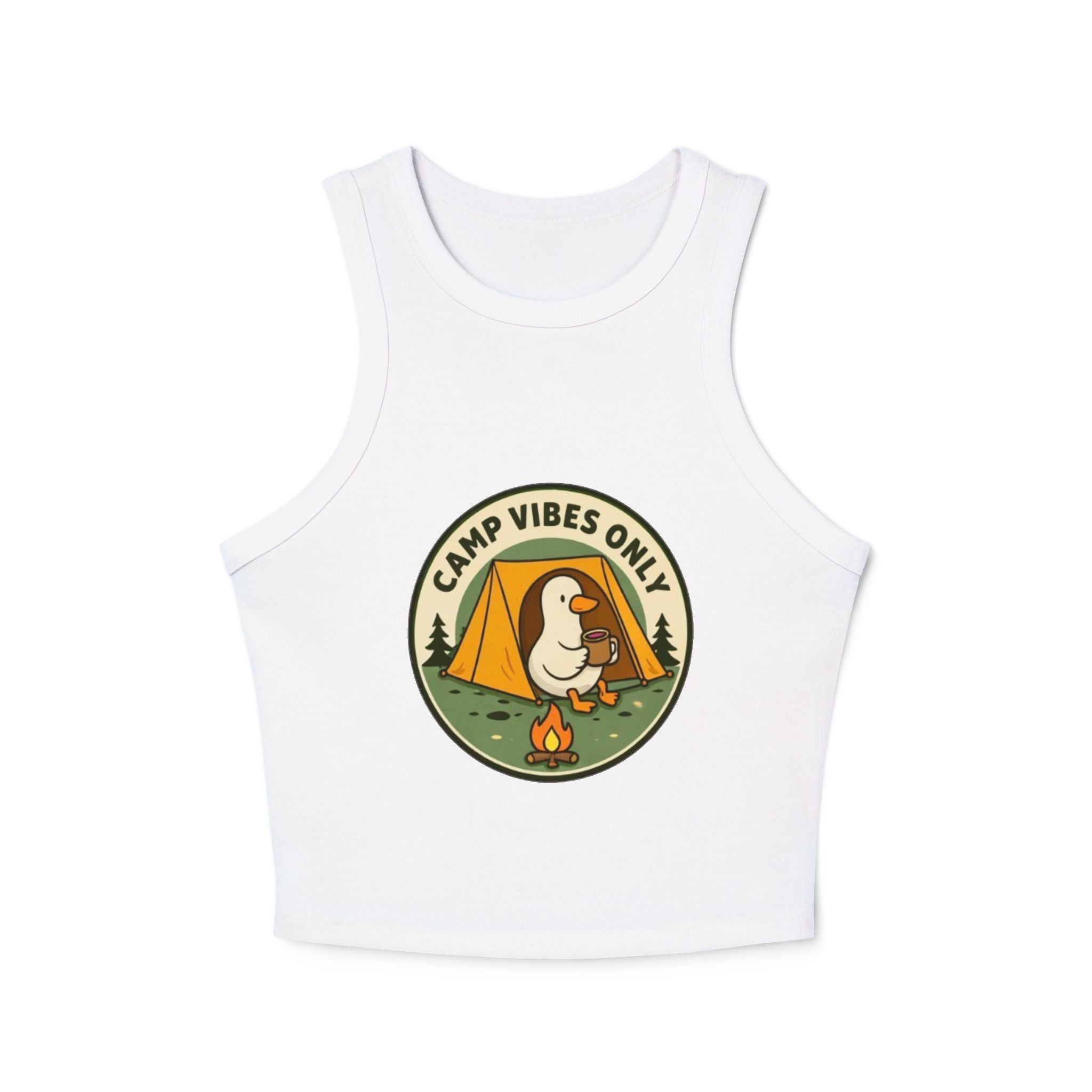 Camp Vibes Only Ducky Racer Tank | Womens Camping Graphic Tank Top