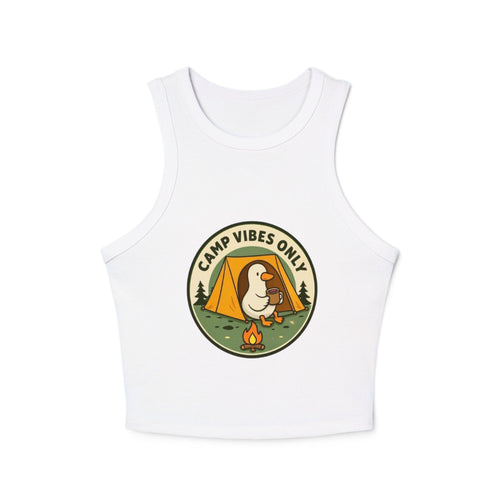 Camp Vibes Only Ducky Racer Tank | Womens Camping Graphic Tank Top