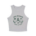 Local Egg Dealer Racer Tank Top | Cute Chick Graphic Crop Top for Women
