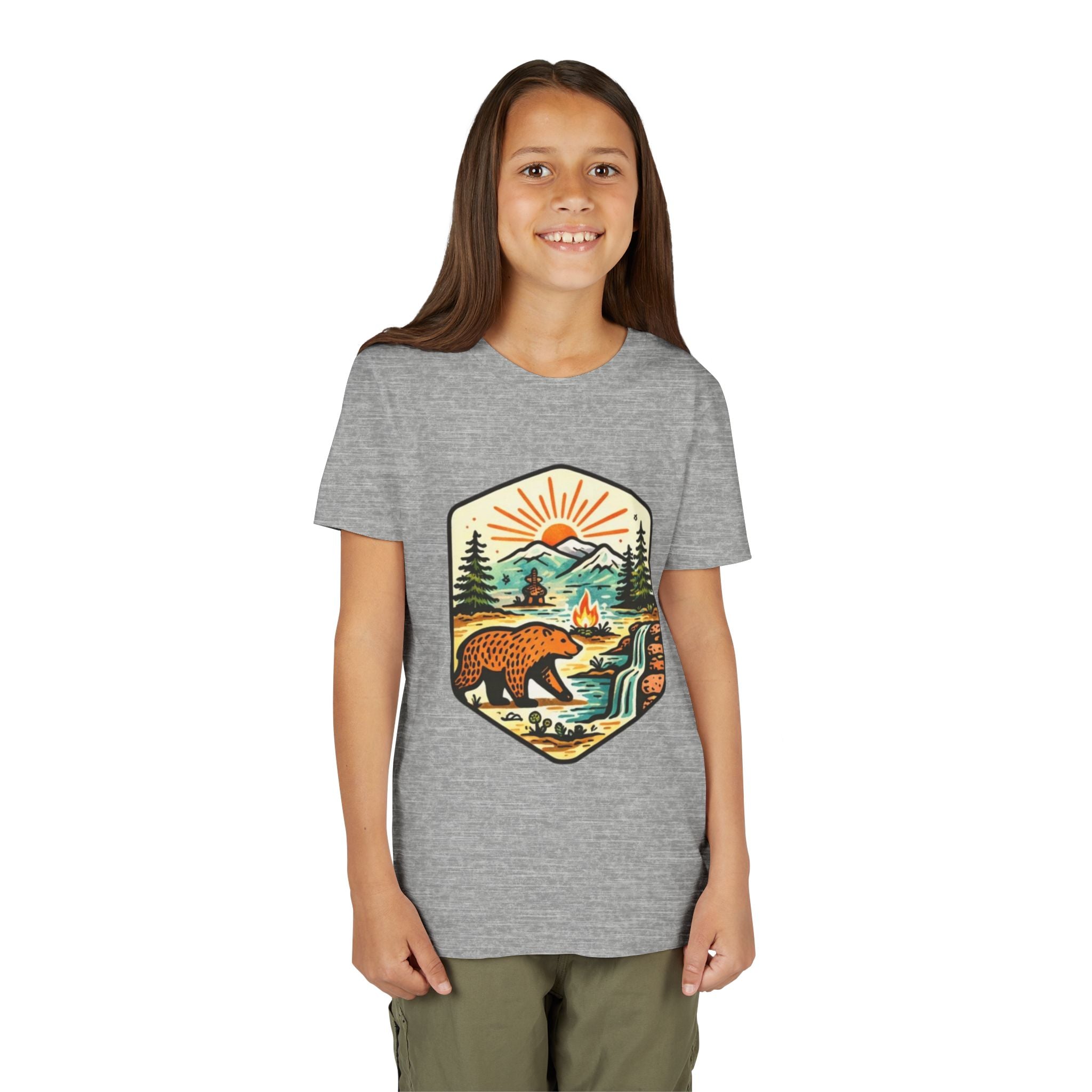 Youth Tee | Bear Camping Adventure Graphic Shirt