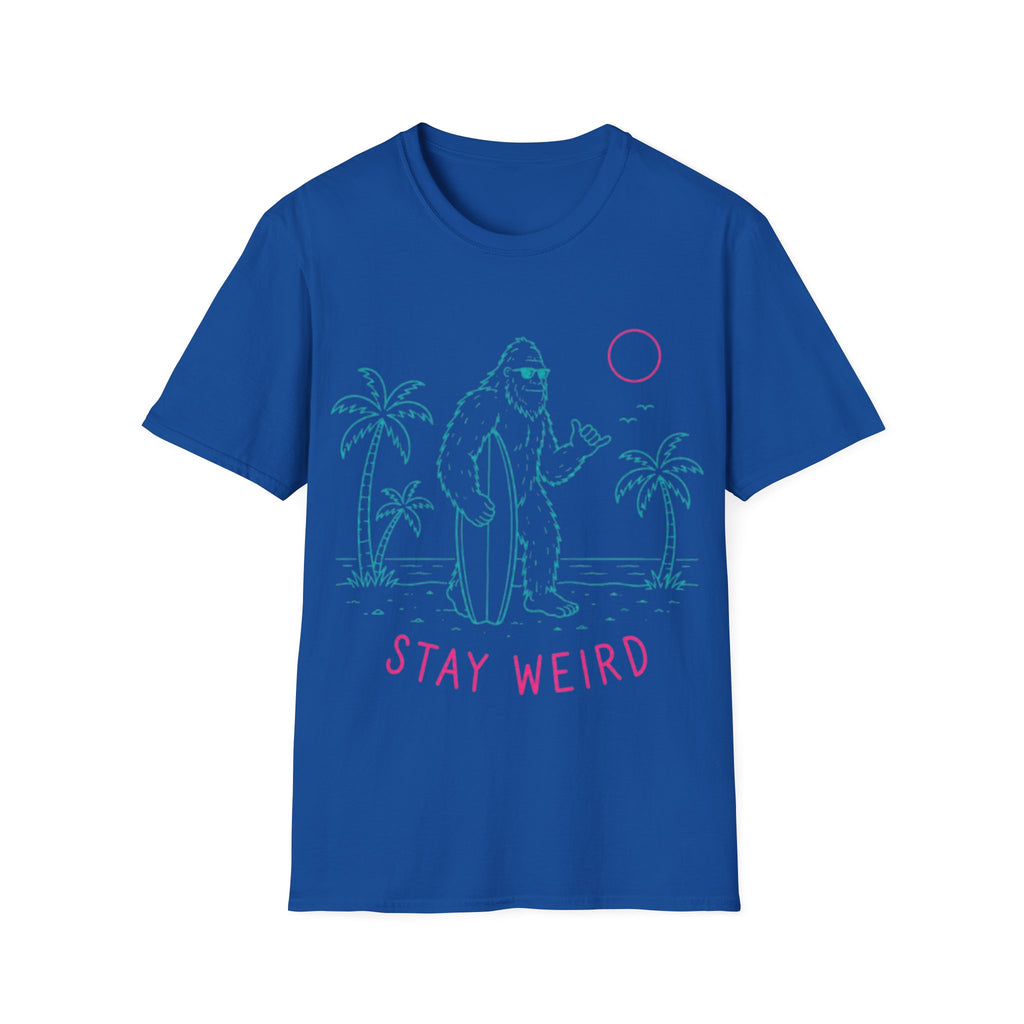 Stay Weird Bigfoot Surf T-Shirt