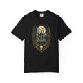 Deer Skull Wolf Howling at Moon Graphic Tee | Gift for Hunter, Outdoorsman & Wolf Lover