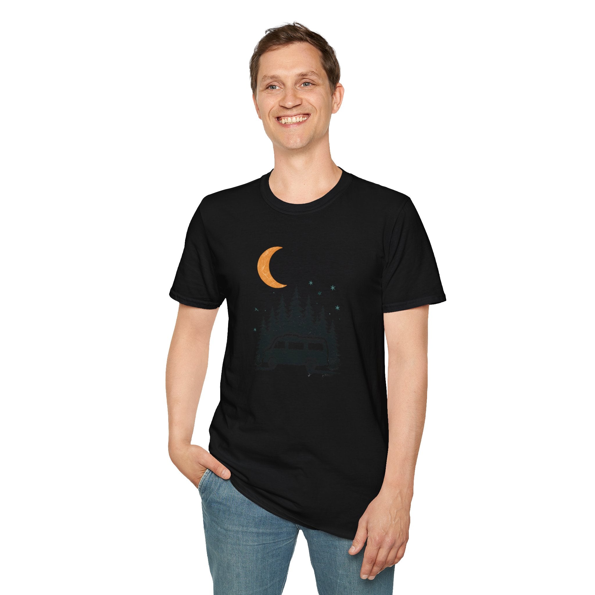 Moonlit Forest Camper T-Shirt | Moonlit Forest Camping Tee