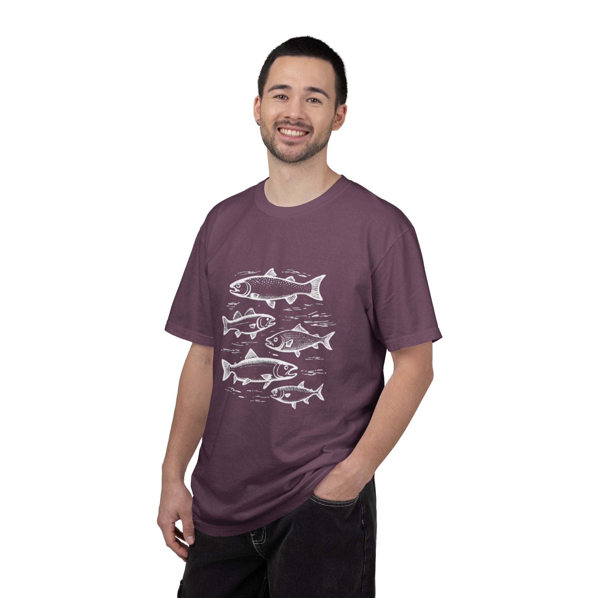 Fish Collection Garment-Dyed T-Shirt | Simple Marine Design