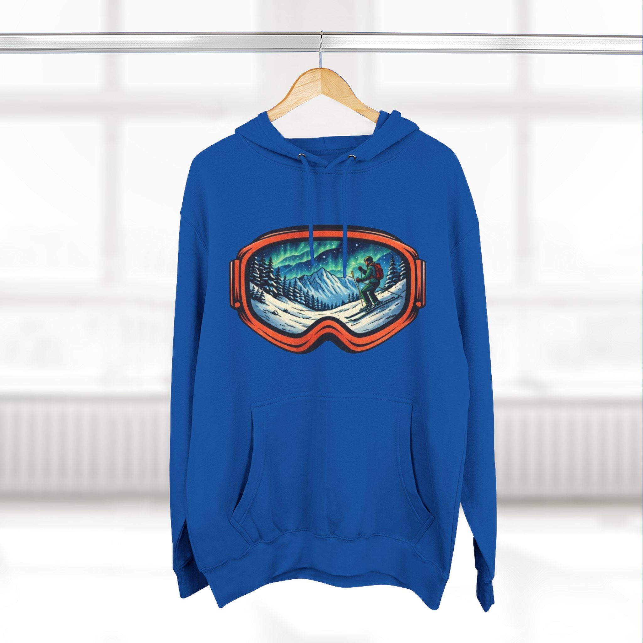 Ski Snowboard Goggles Graphic Hoodie — Mountain Rider Winter Pullover