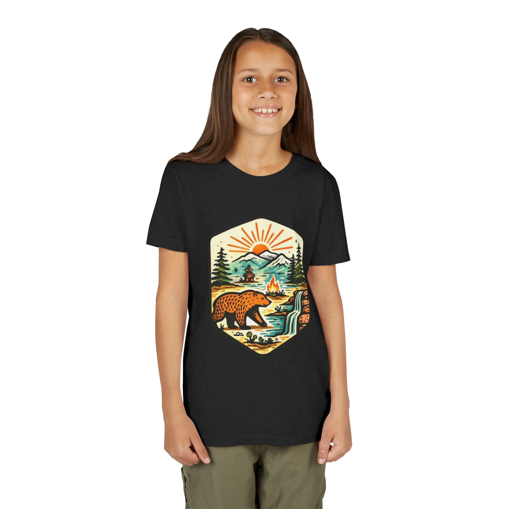 Youth Tee | Bear Camping Adventure Graphic Shirt