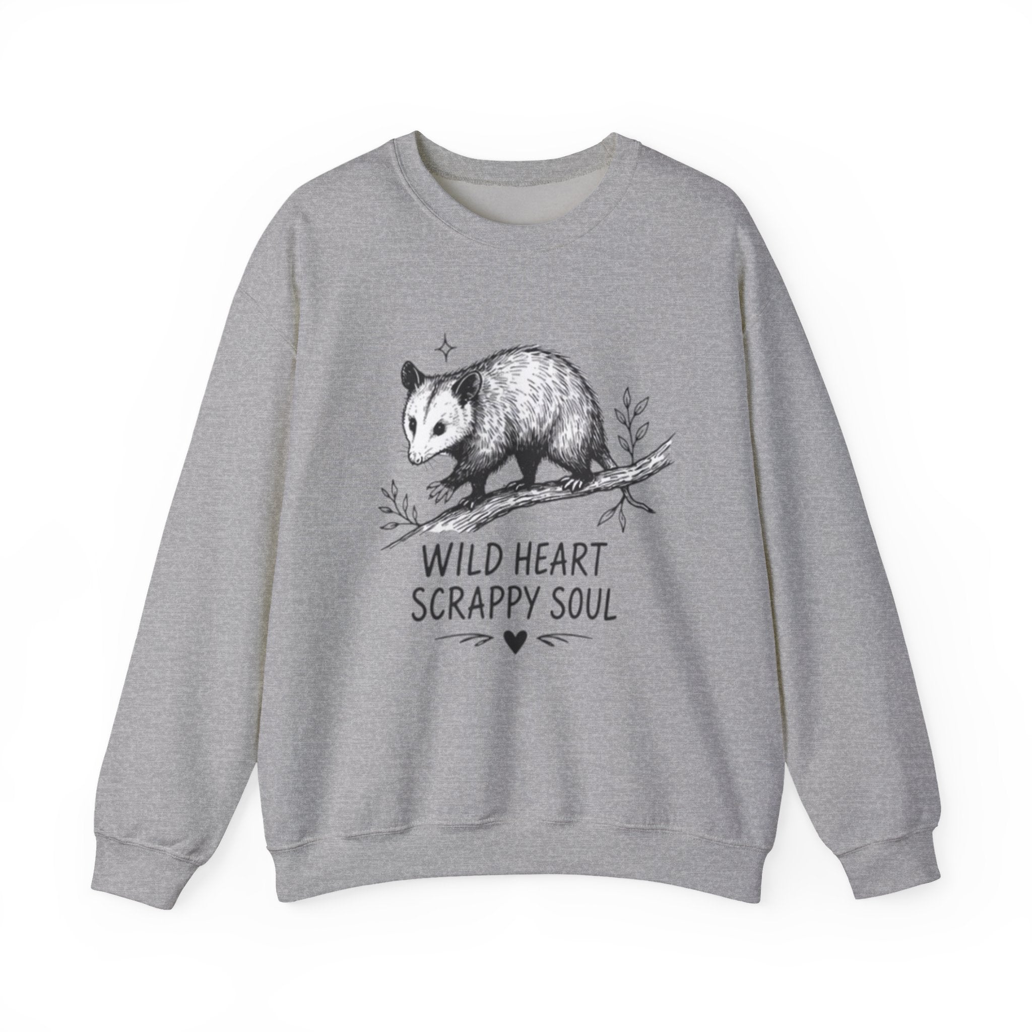 Opossum Wild Heart Scrappy Soul Crewneck Sweatshirt