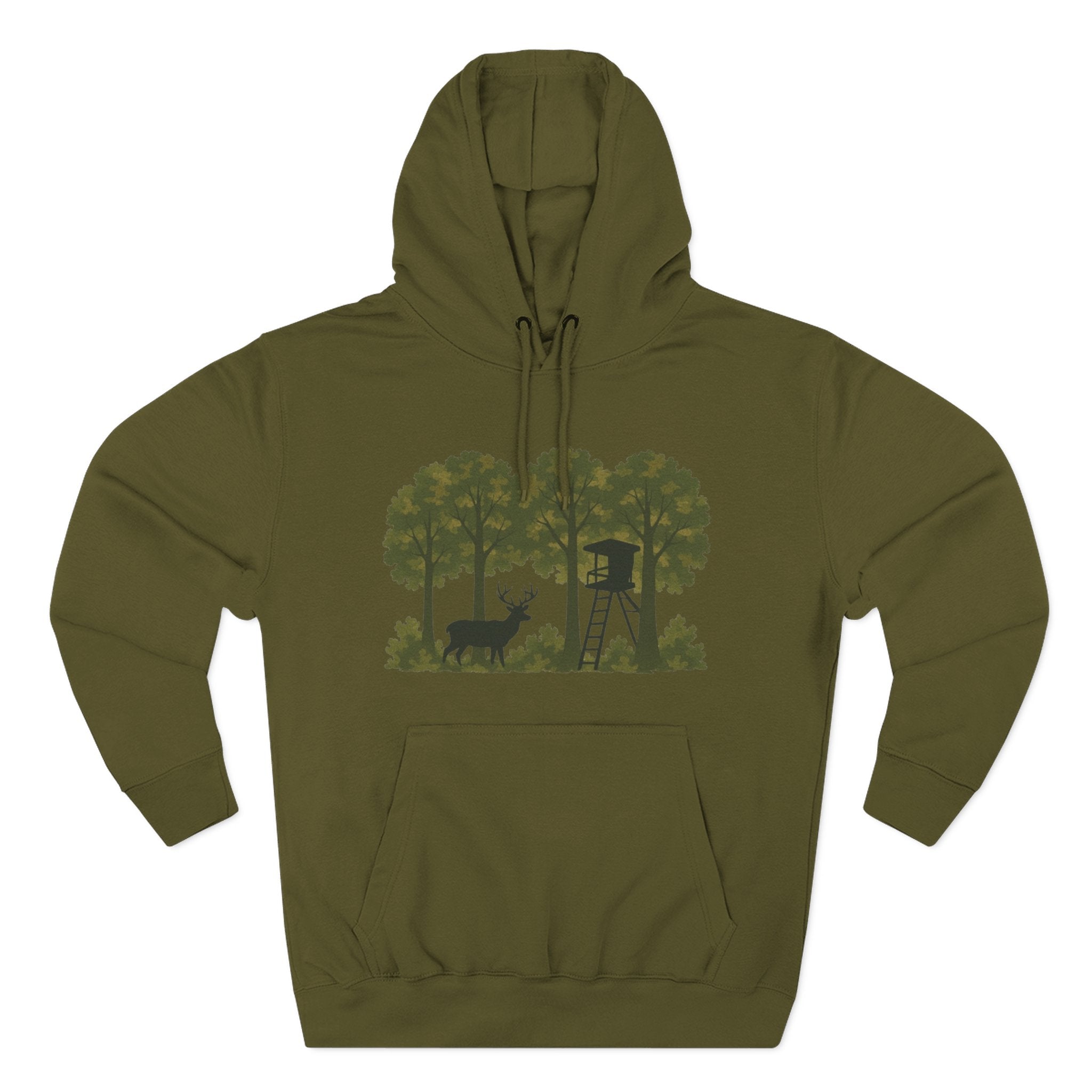 Deer Stand Forest Hoodie | Hunting Lodge Woodland Sweatshirt