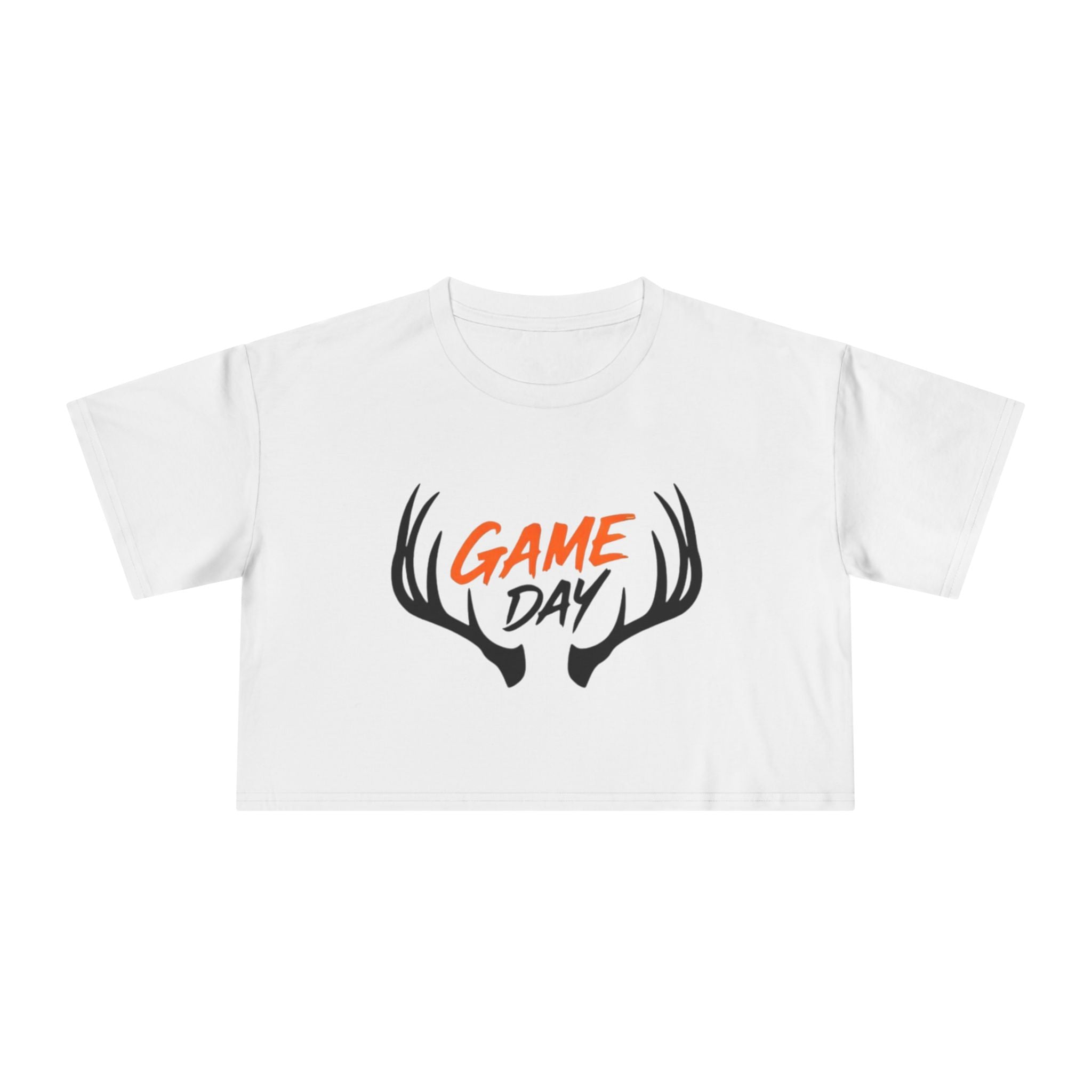 Game Day Crop Tee | Womens Hunting Antler Graphic Top