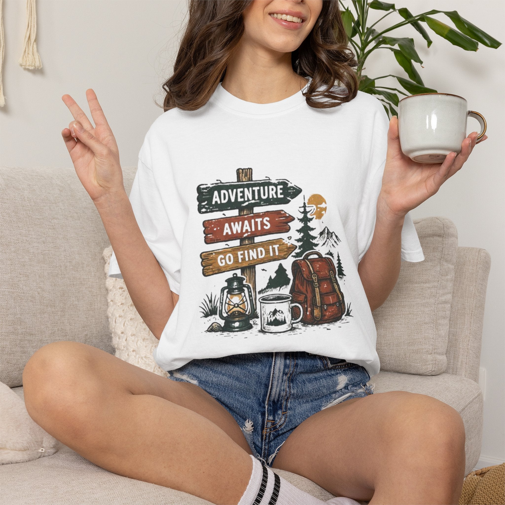 Adventure Awaits Camping T-Shirt | Go Find It Graphic Tee