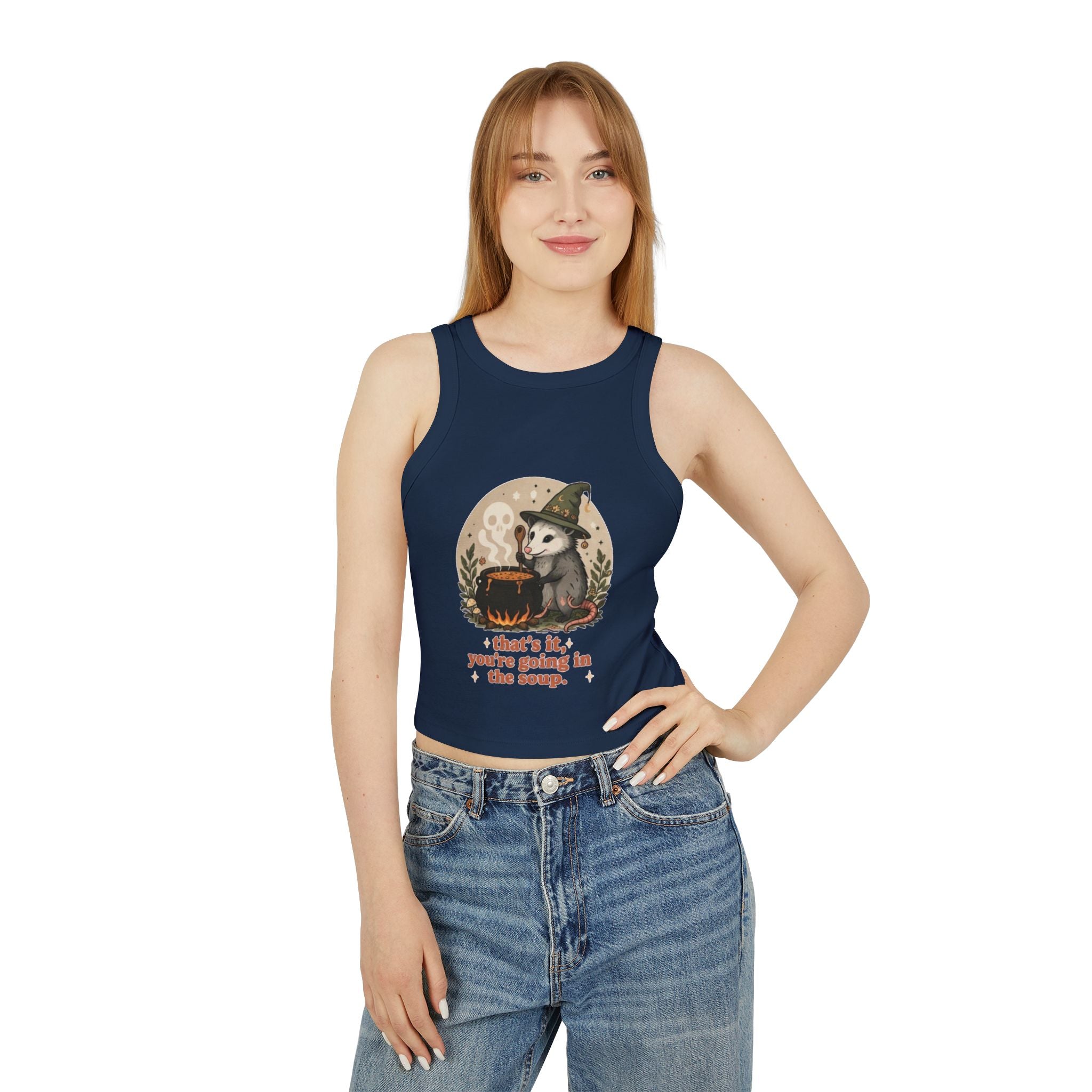 Witch Opossum Tank Top | Cute Halloween Crop