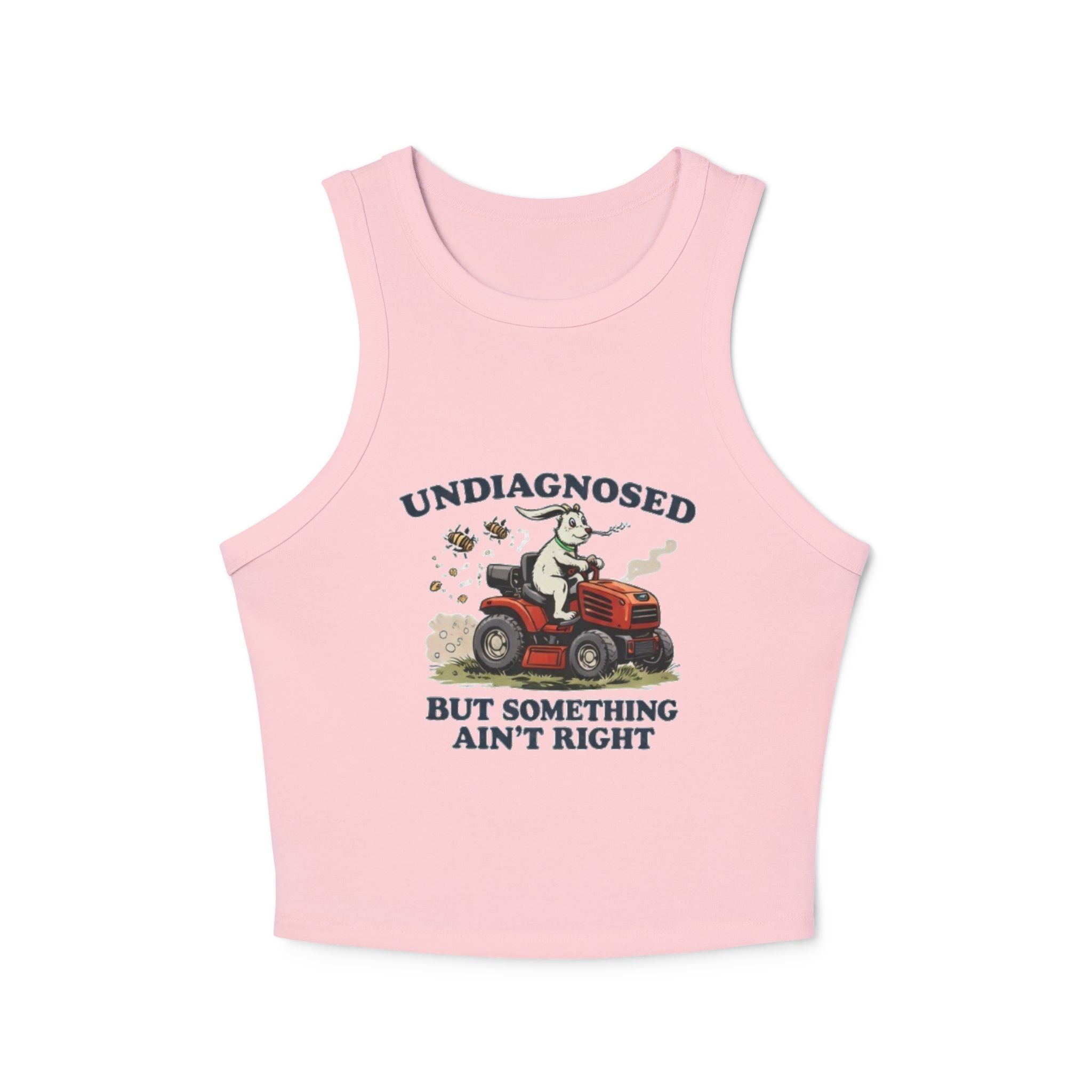 Racer Tank | Undiagnosed But Something Ain't Right Lawn Mower Graphic Tank