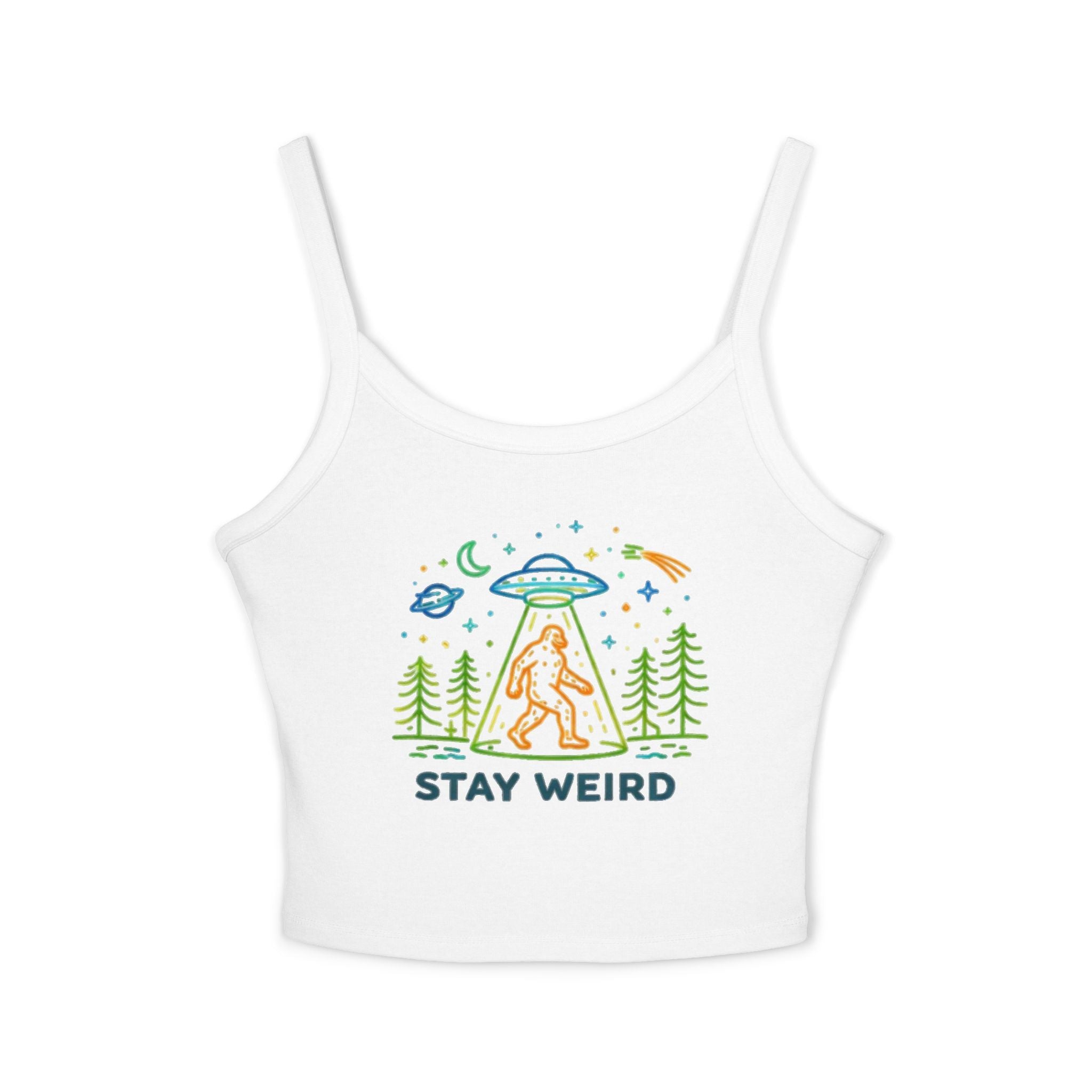“Stay Weird” Bigfoot spaghetti tank