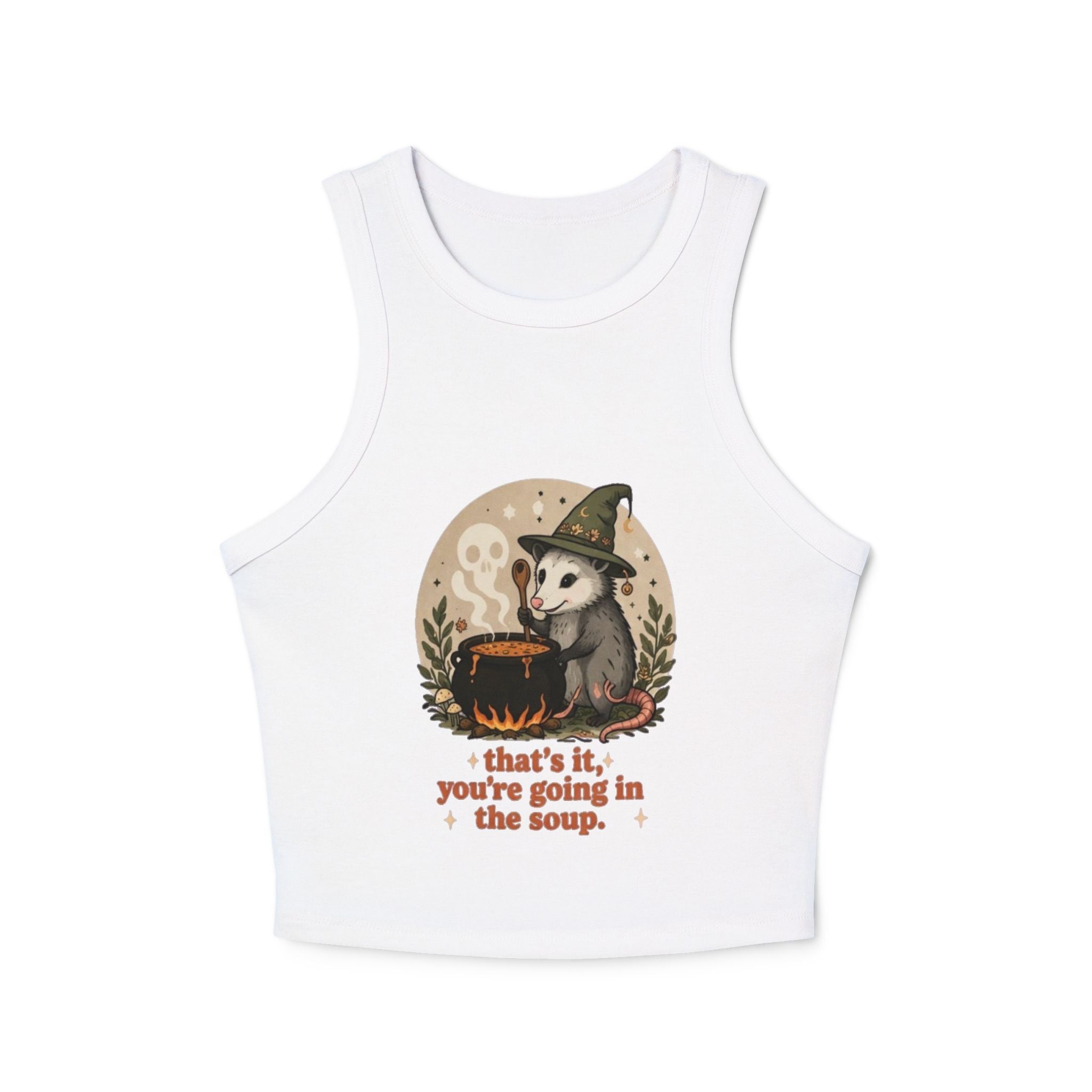 Witch Opossum Tank Top | Cute Halloween Crop
