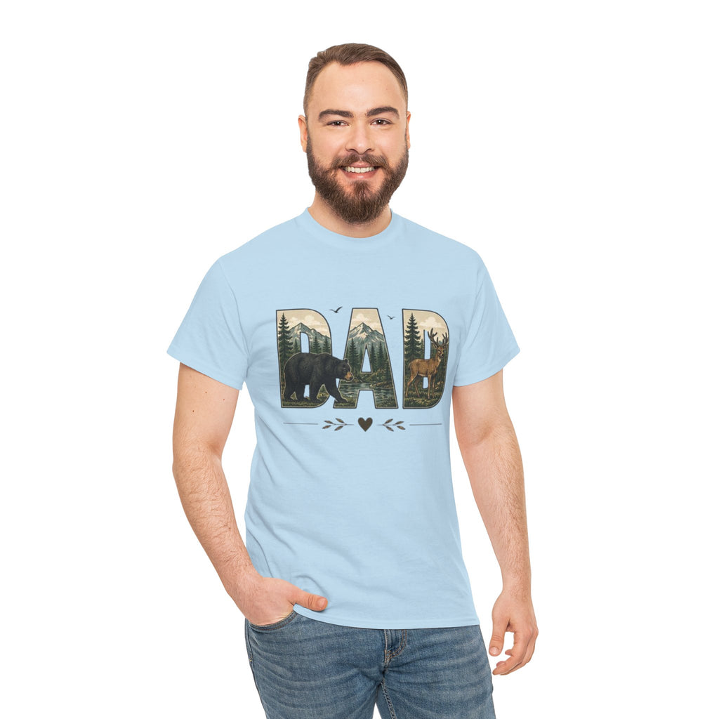 Dad Woodland Bear Graphic Tee | Fathers Day Outdoor Camping Shirt