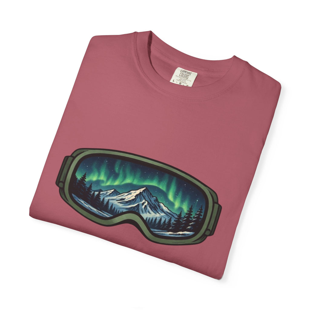 Ski Goggle Northern Lights Mountain T-Shirt