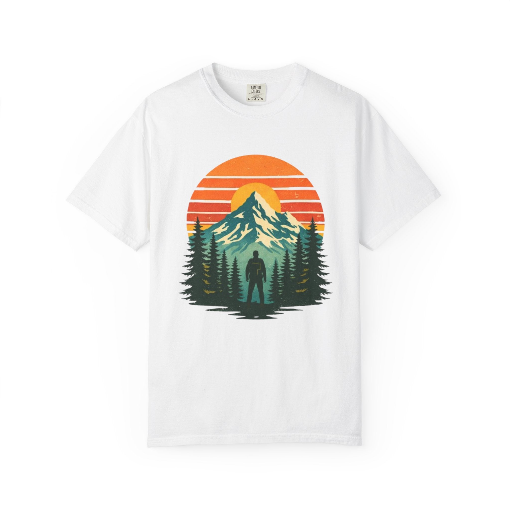 Retro Mountainscape Hiker T-Shirt