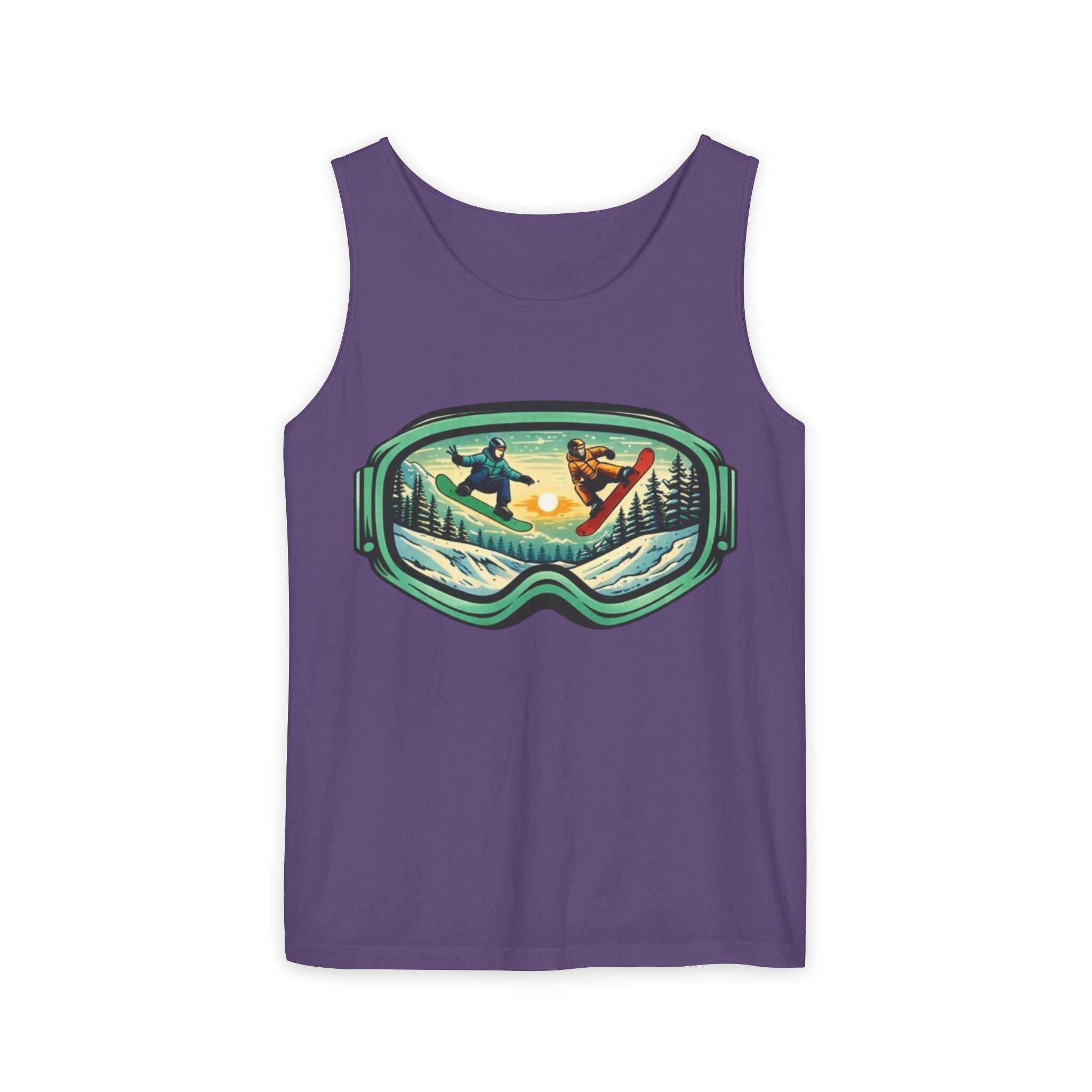 Snowboarding Mountain Goggles Tank Top