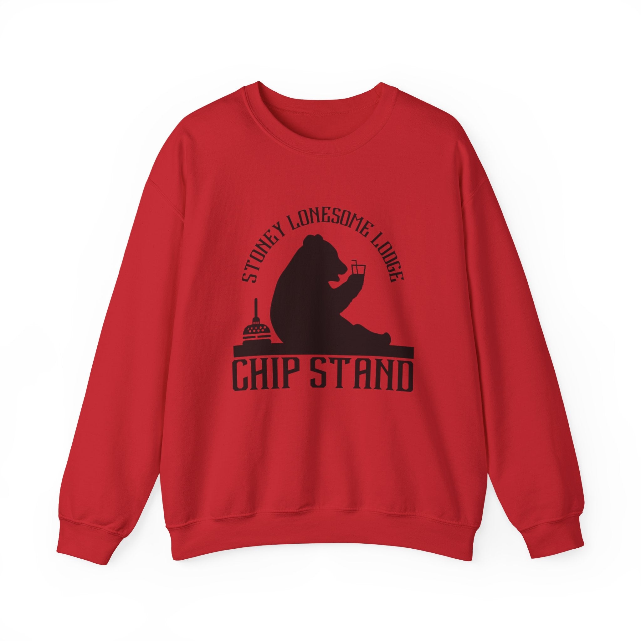 Crewneck Sweatshirt | Stoney Lonesome Lodge “Chip Stand” Bear Logo