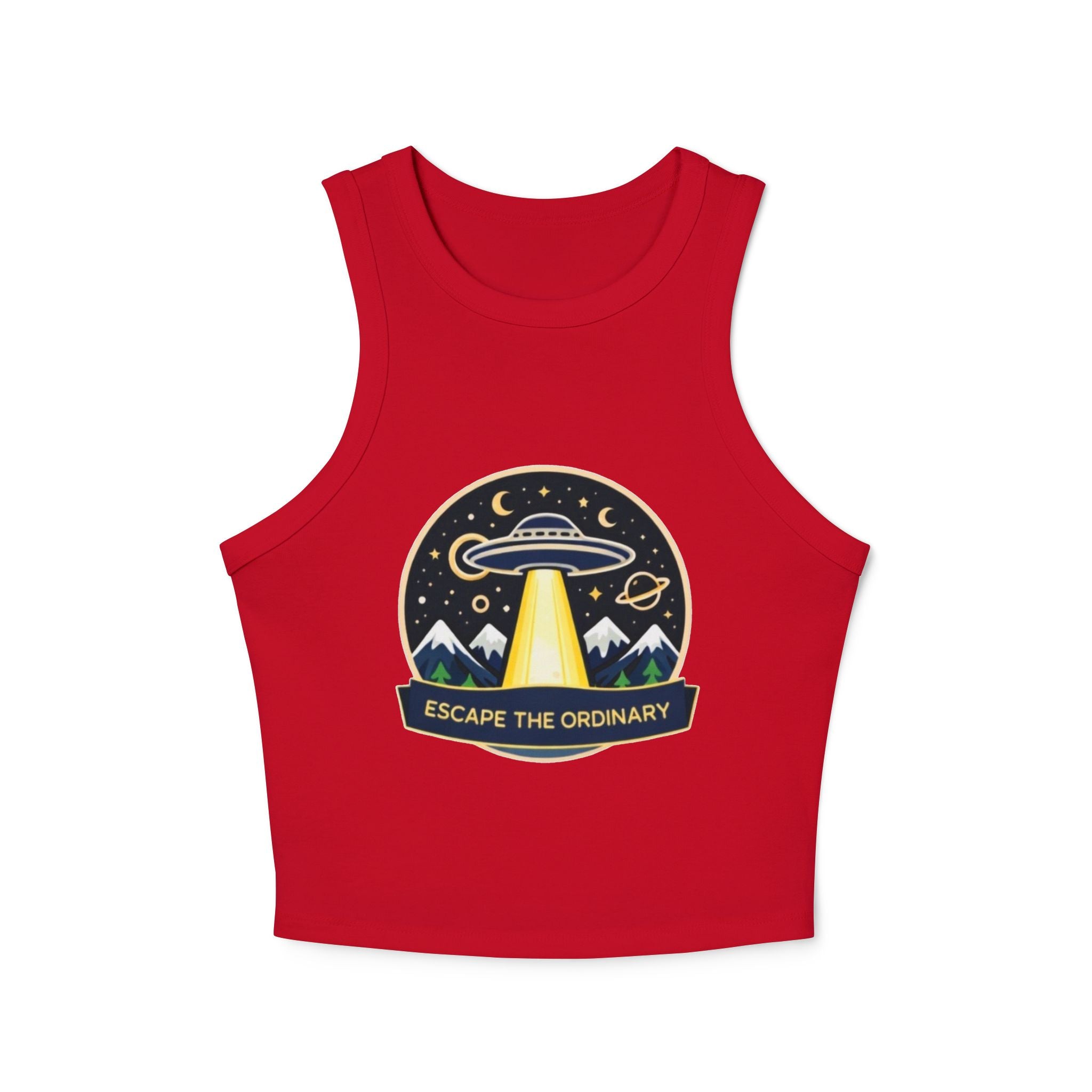 Escape the Ordinary UFO Tank Top | Womens Micro Rib Racer Tank