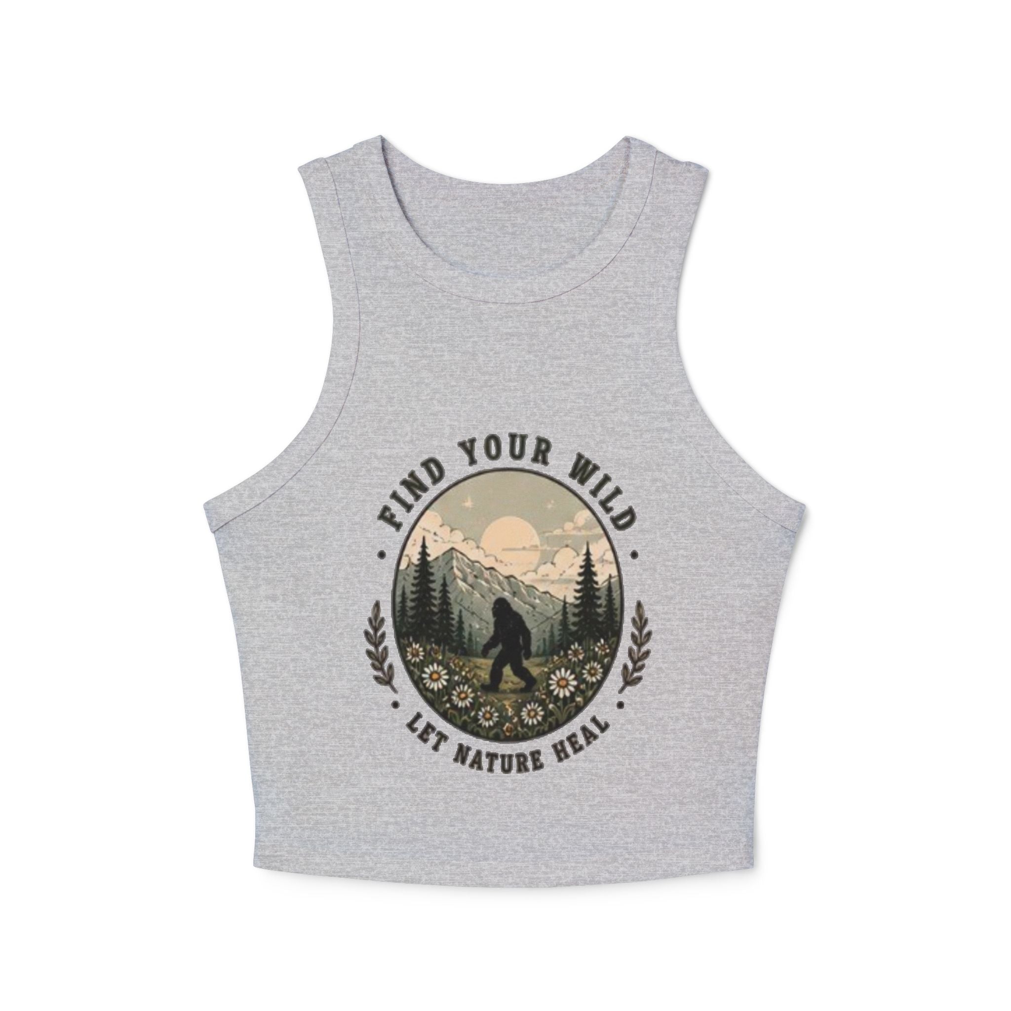 Find Your Wild Racer Tank | "Let Nature Heal" Womens Crop Tank