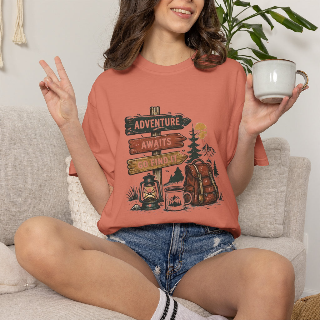 Adventure Awaits Camping T-Shirt | Go Find It Graphic Tee