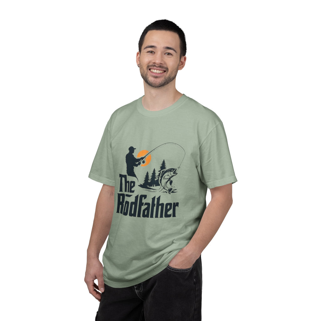 Rodfather fishing silhouette T-Shirt | Fishing tee, bass angler design