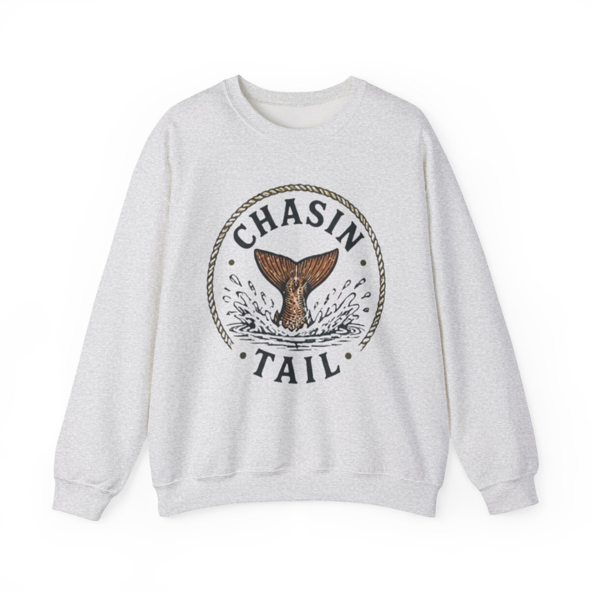 Crewneck Sweatshirt | "Chasin Tail" Fish Tail Graphic