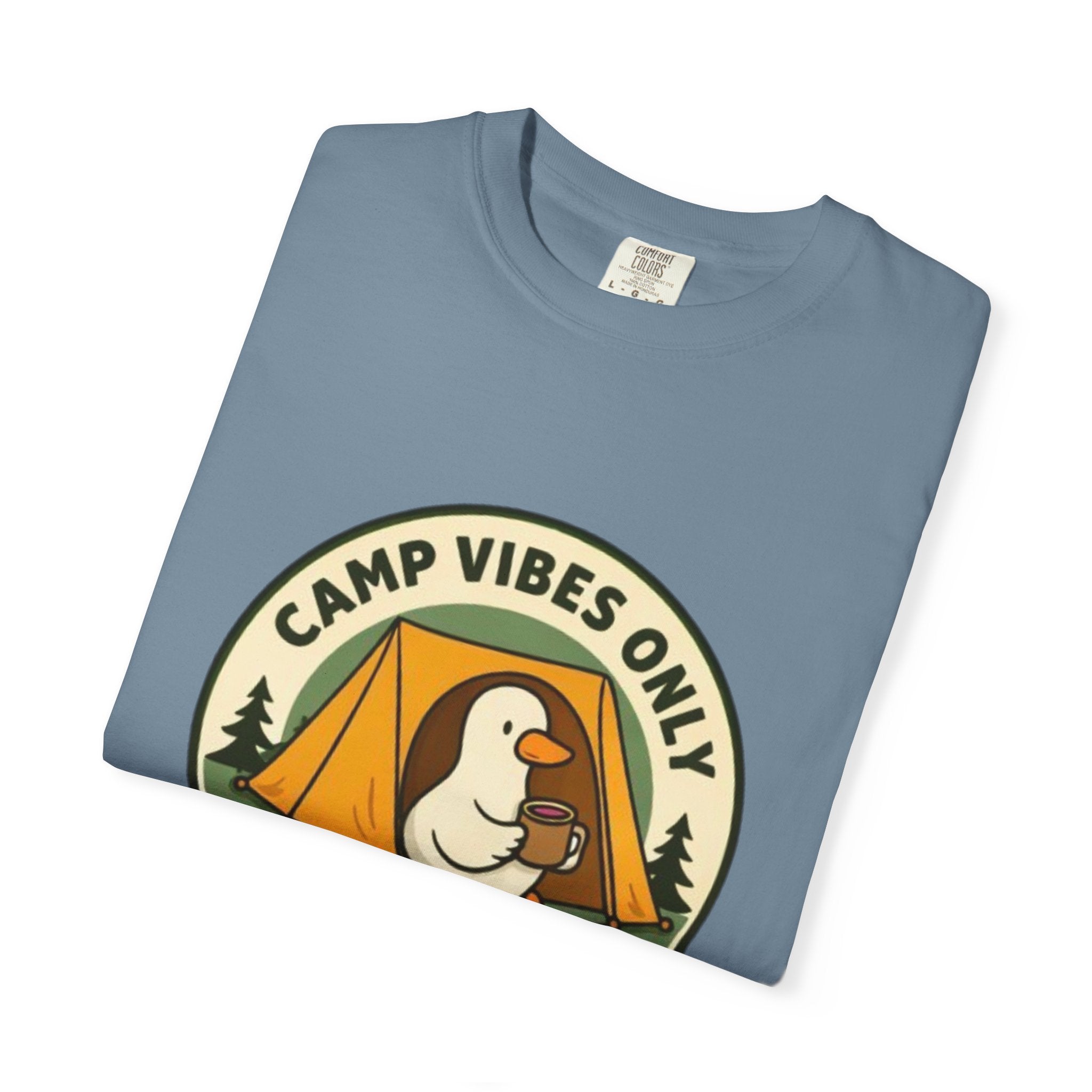 Camp Vibes Only T-Shirt | Cute Duck Camping Graphic Tee