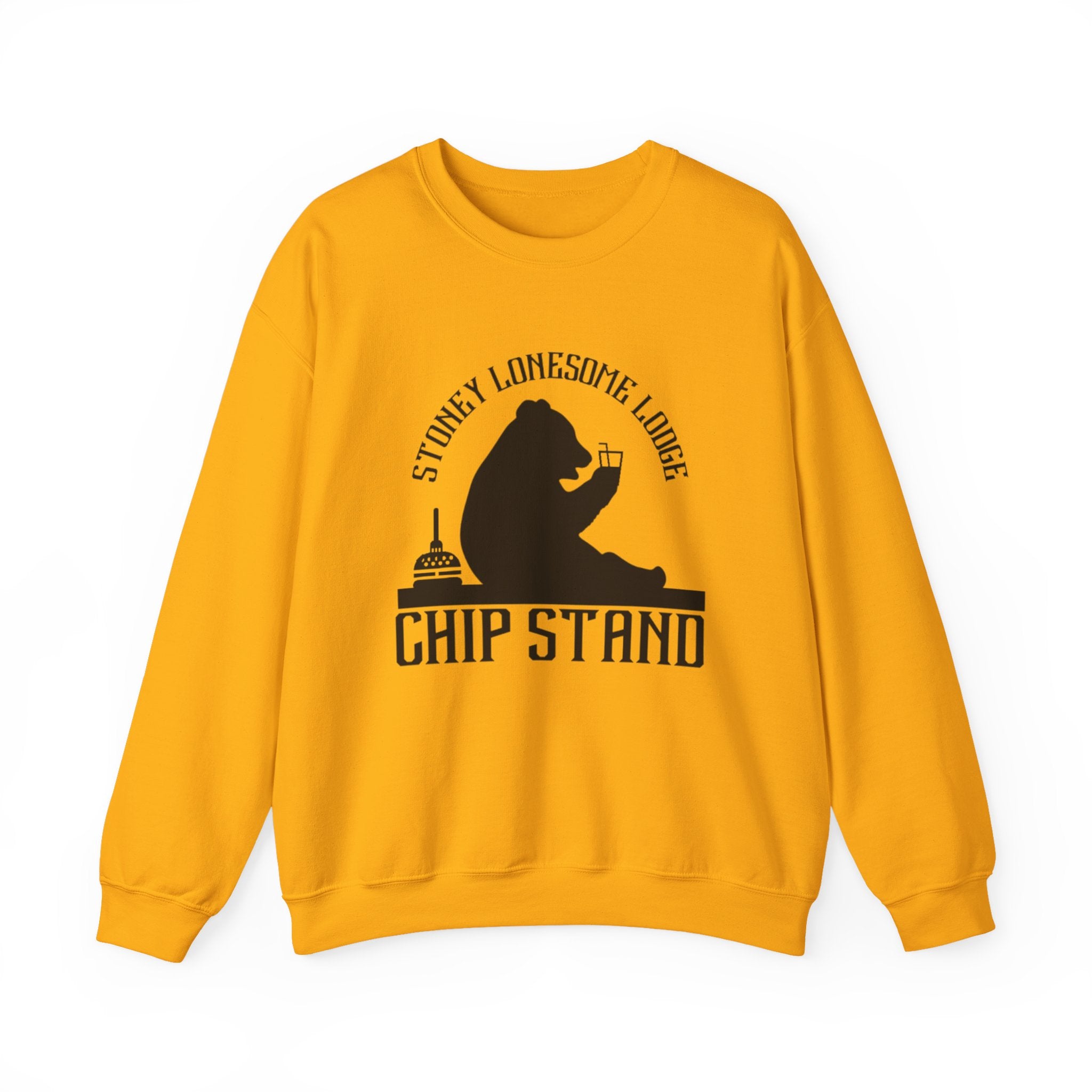 Crewneck Sweatshirt | Stoney Lonesome Lodge “Chip Stand” Bear Logo