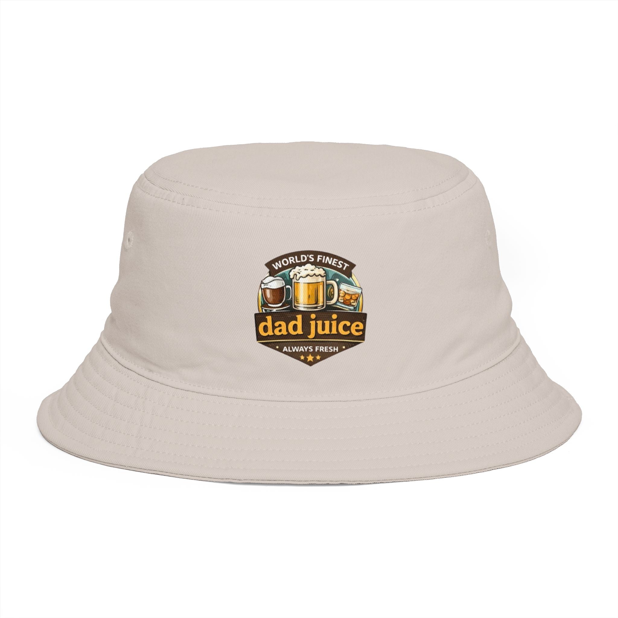 Dad Juice Bucket Hat | "Worlds Finest" Beer Graphic Casual Dad Cap