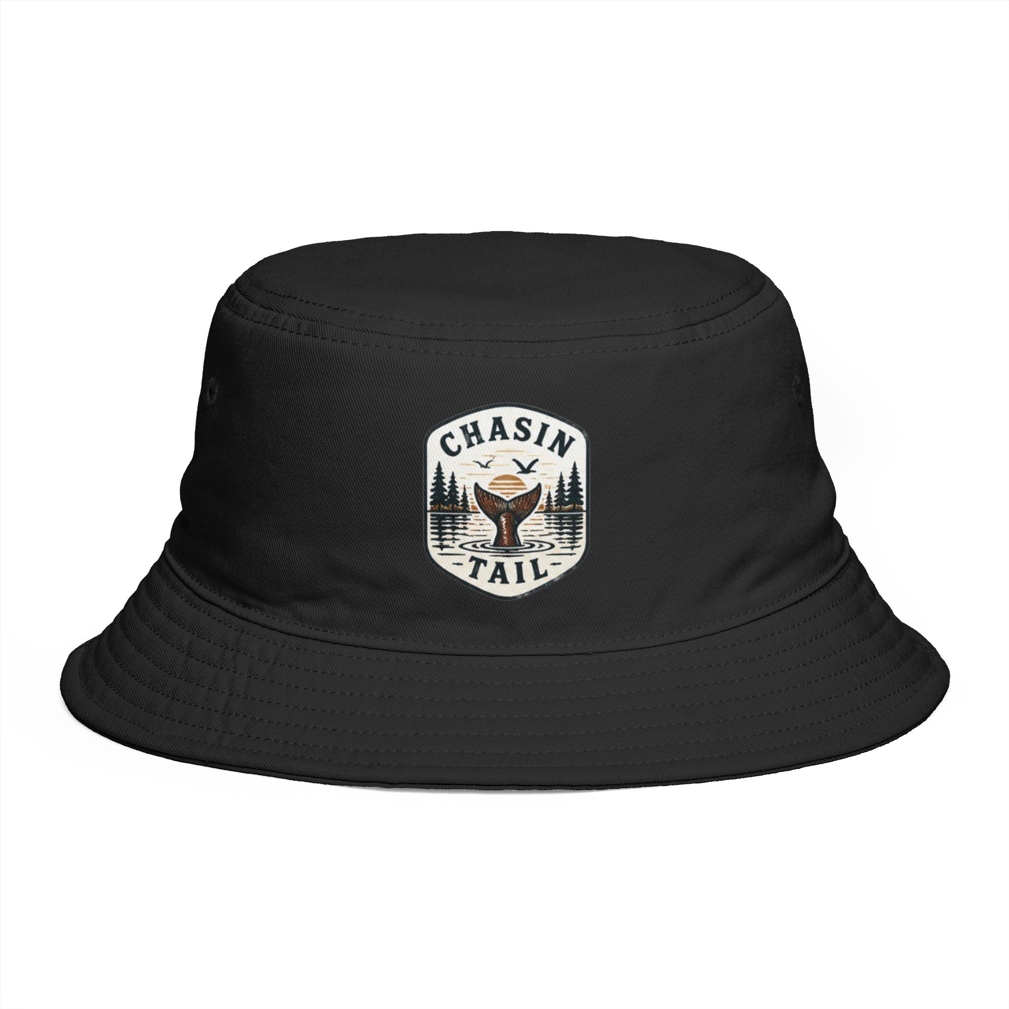 Chasin Tail Hunting Bucket Hat | Rustic Outdoorsman Fish & Duck Patch